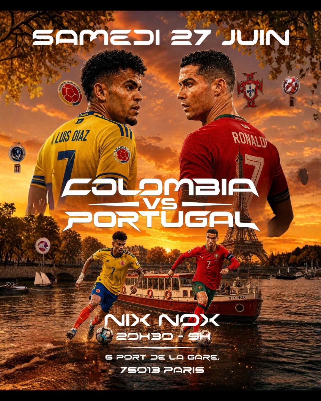 Match : Colombie - Portugal, Paris