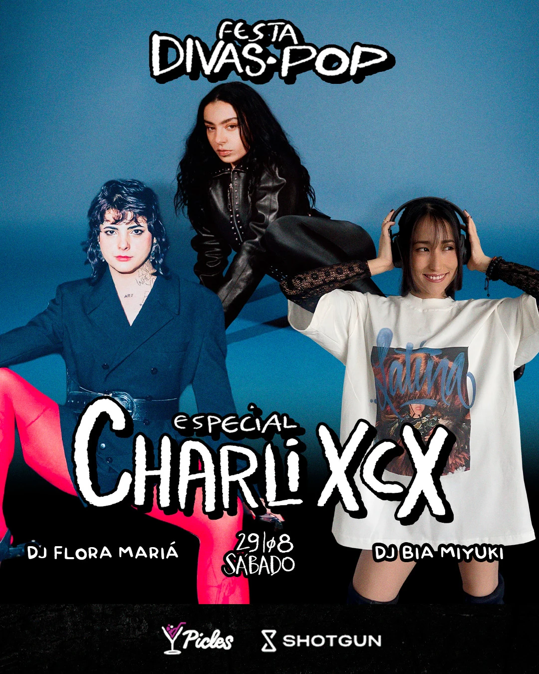 Divas Pop Charli Xcx - Djs Flora Mariá + Bia Miyuki