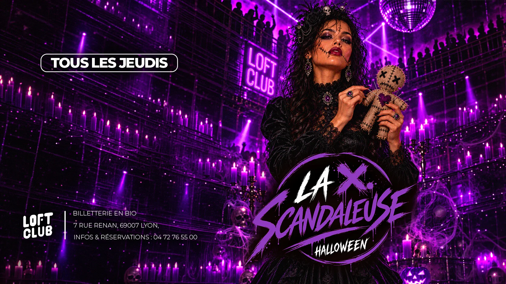 La Scandaleuse Halloween : Jeudi 29.10 Au Loft Club Lyon