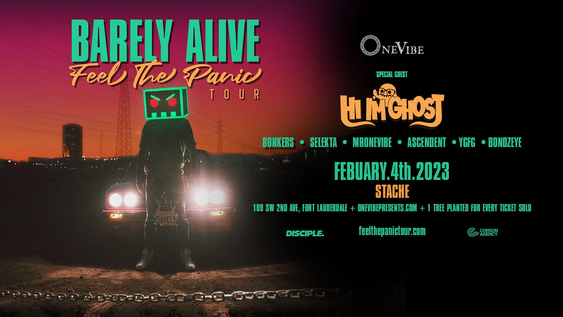 Onevibe Presents: Barely Alive Feel The Panic Tour @ Stache