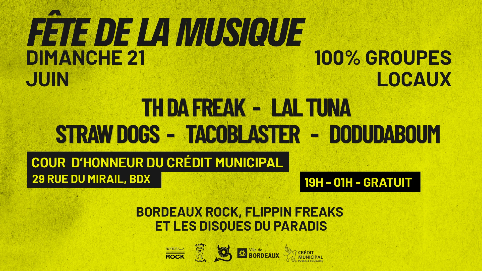 Fête De La Musique 2026 - Bordeaux Rock