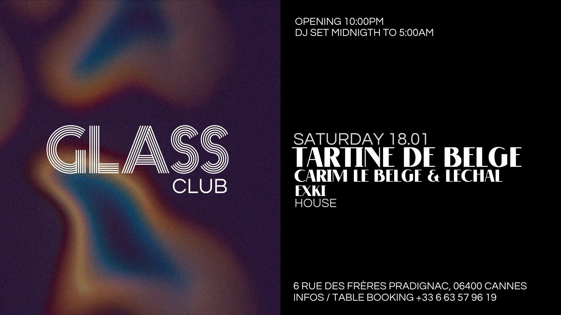Saturday 19.01 • Tartine De Belge & Guests
