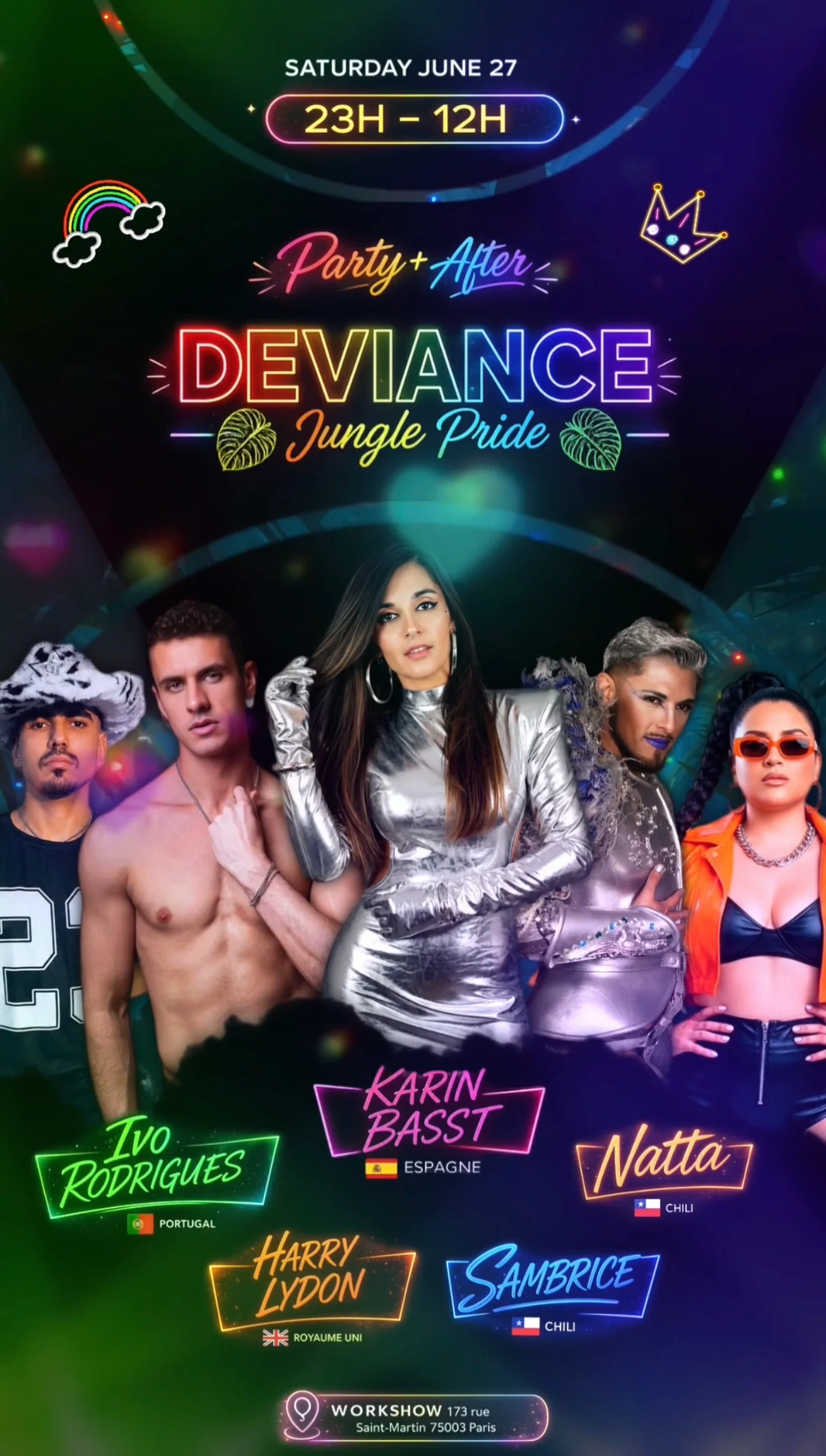 Deviance Jungle Paris Pride Party + After