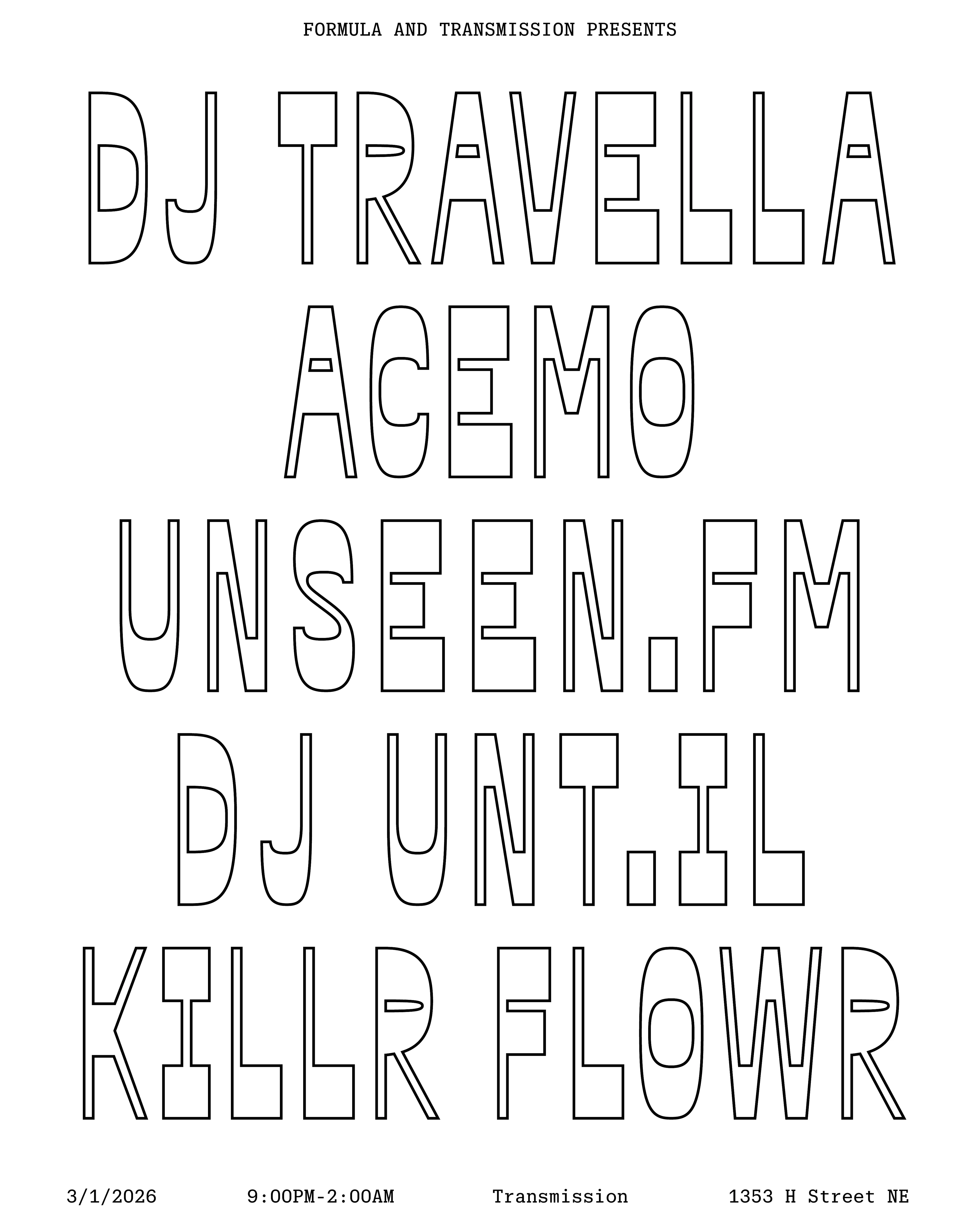 Formula Pres. Dj Travella, Acemo & More