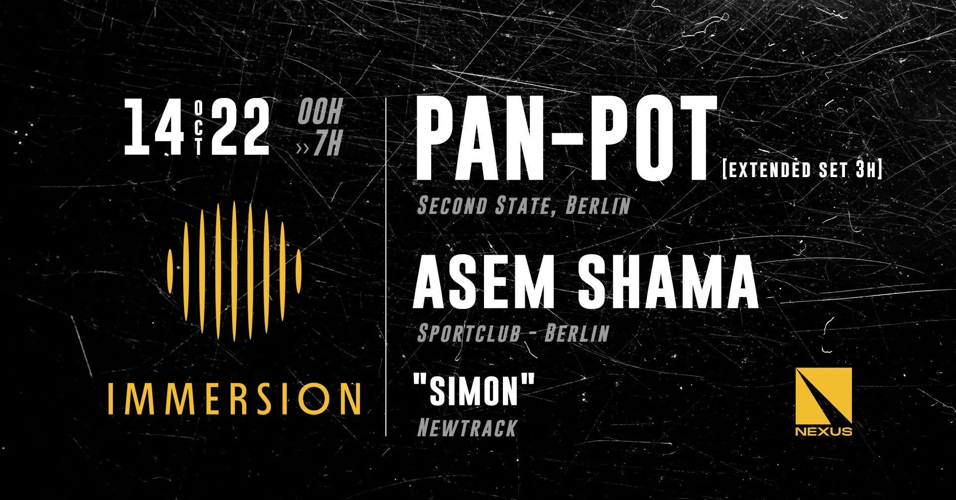 Immersion VI : Pan-Pot Pan-Pot (Extended Set 3h), Asem Shama, "Simon" 