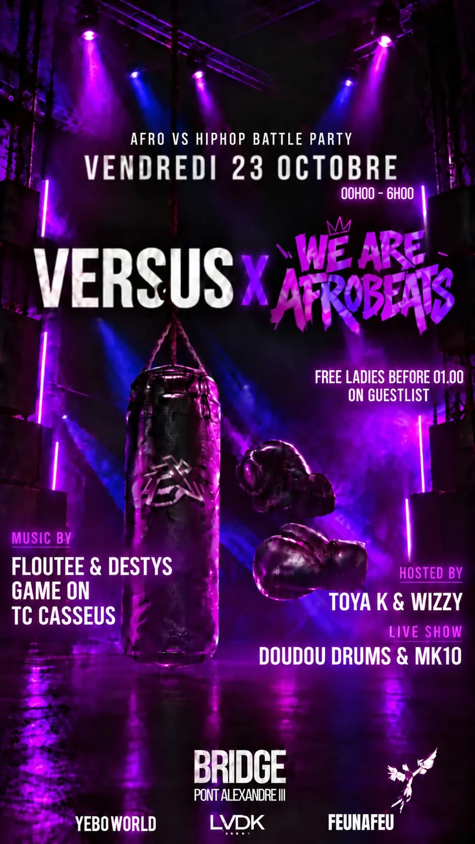 We Are Afrobeats X Versus  - Friday 23/10 - Bridge  Club
