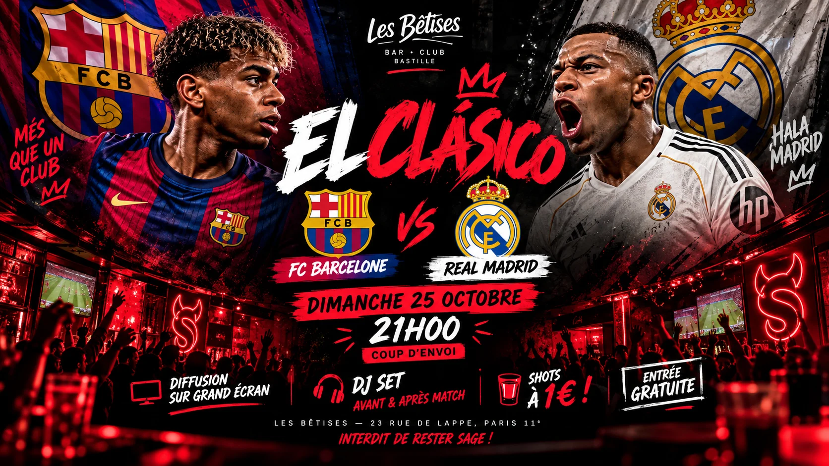 El Clásico Aux Bêtises ⚽🔥 🔴🔵 Fc Barcelone 🆚 Real Madrid ⚪👑