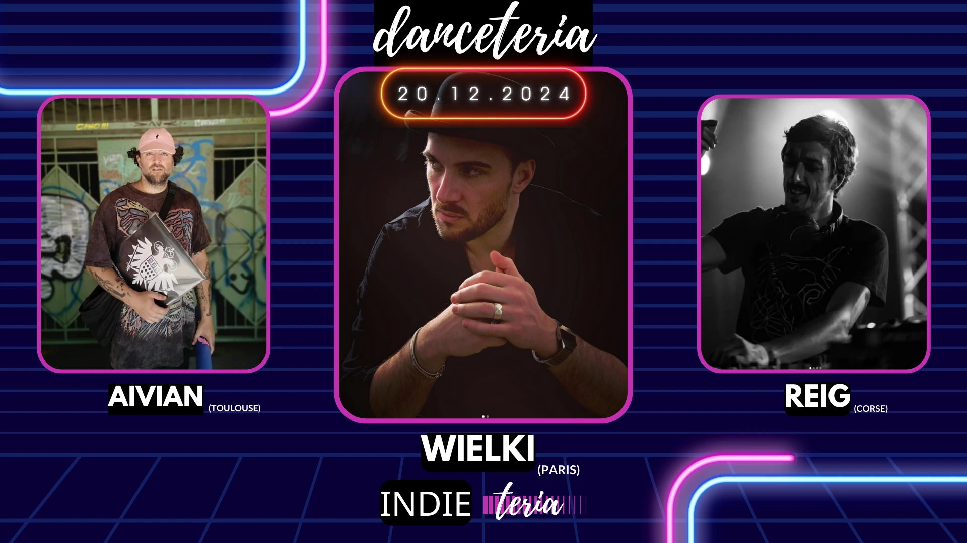 Wielki (Paris), Aivian (Toulouse), Reig (Corse) - Indieteria