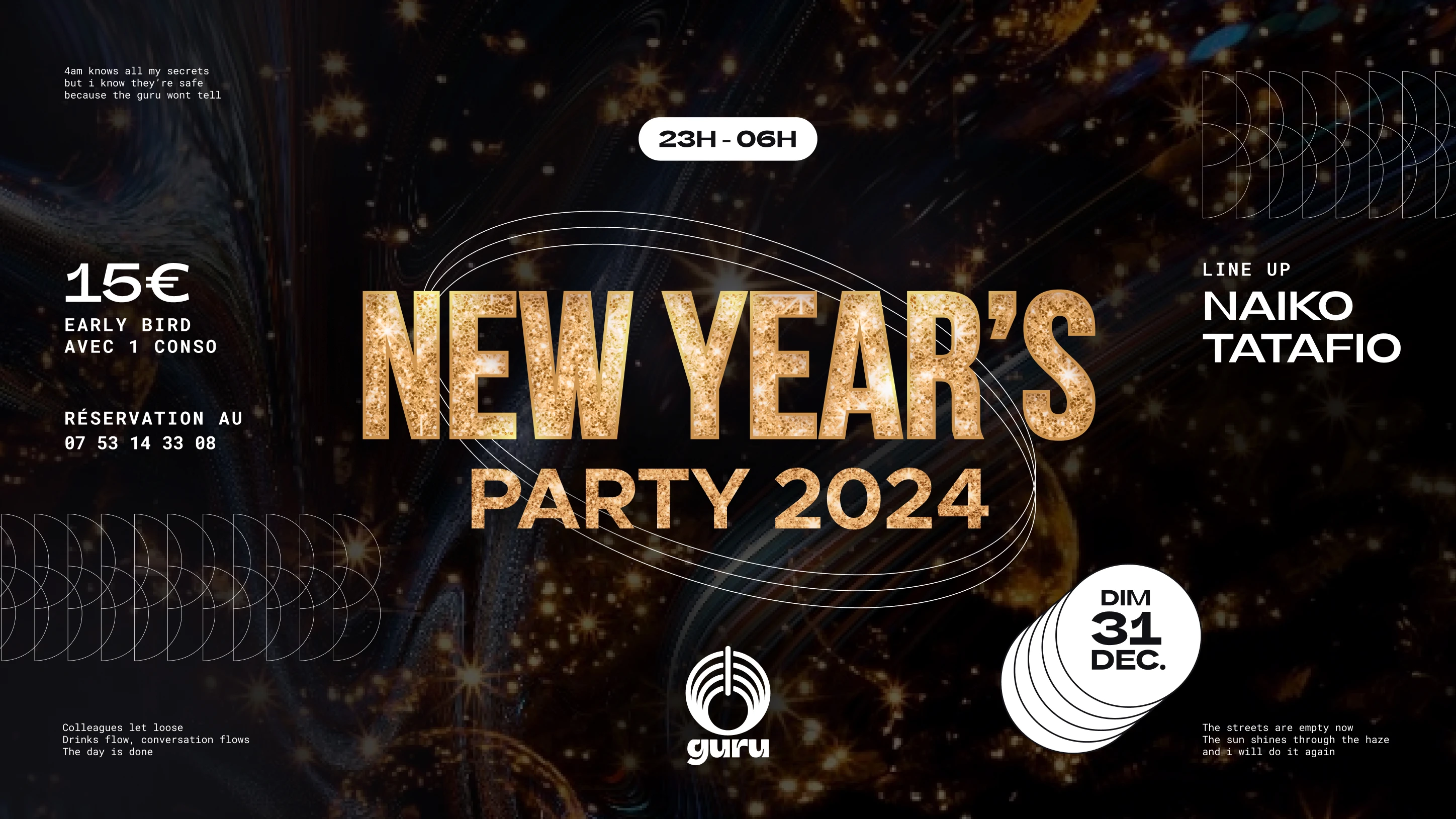 New Year's Party 2024 - Guru Club
