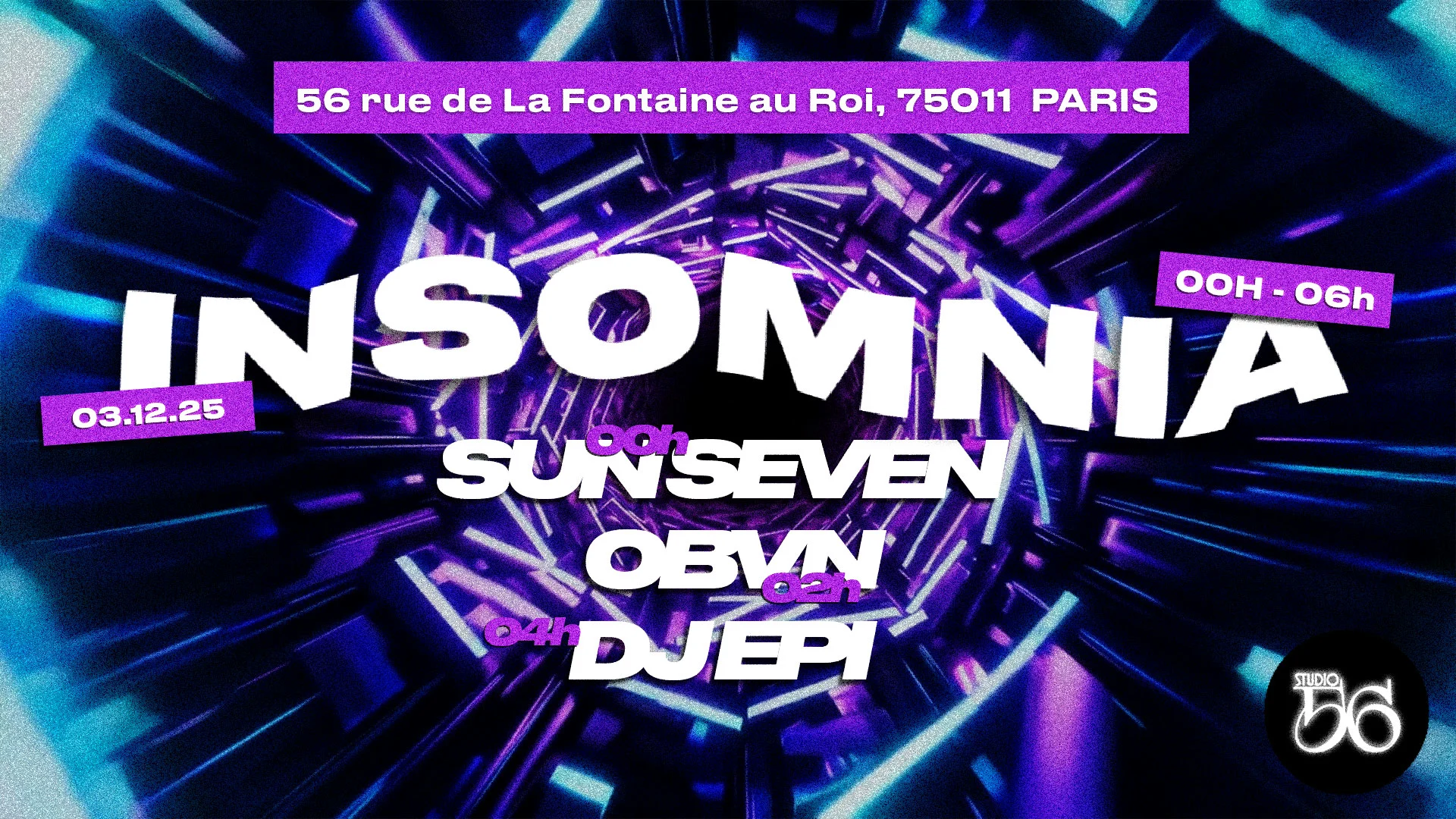 Insomnia W/ Sun Seven,Øbvn,Dj Epi