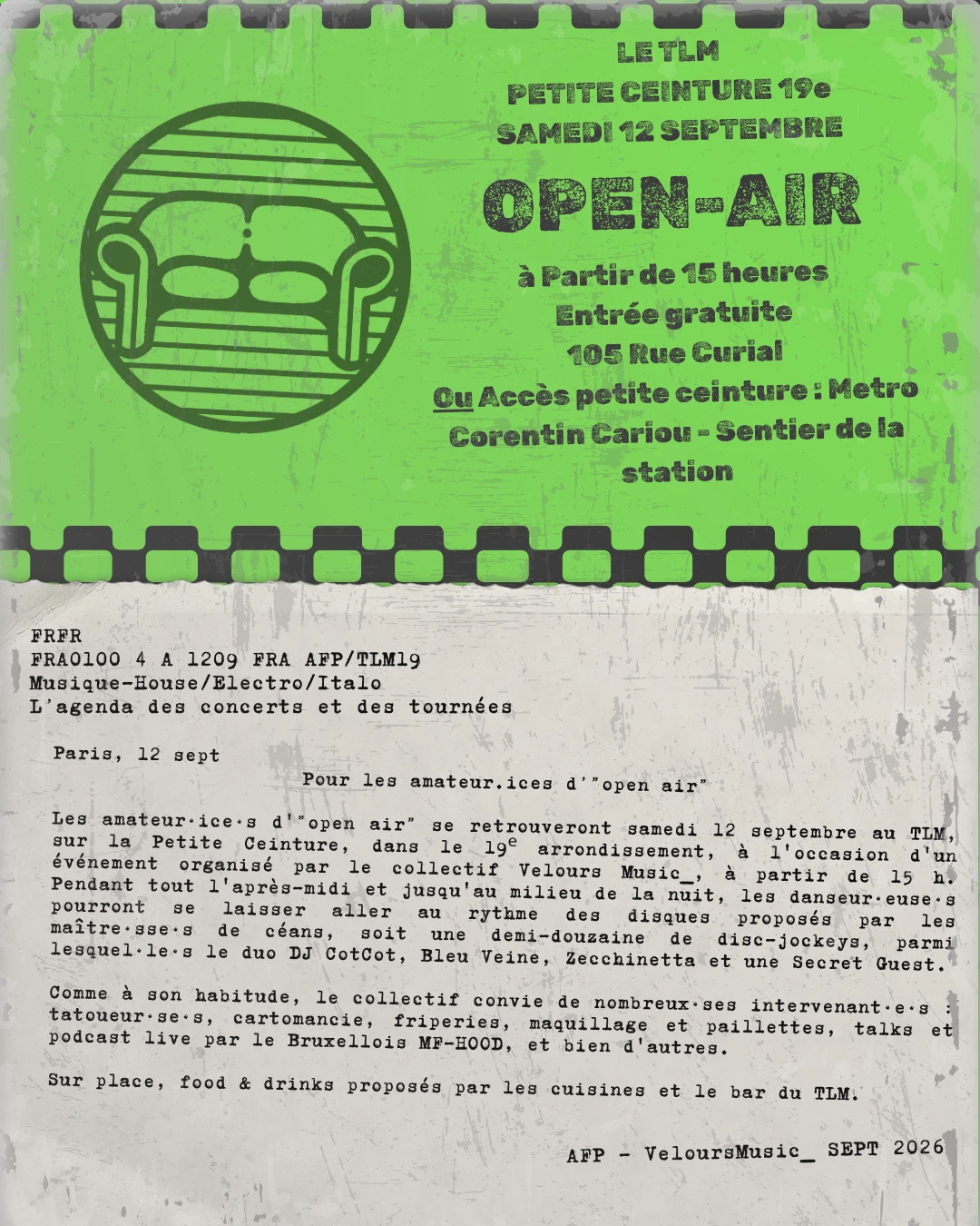 Velours Music - Open Air Sur Le Rail