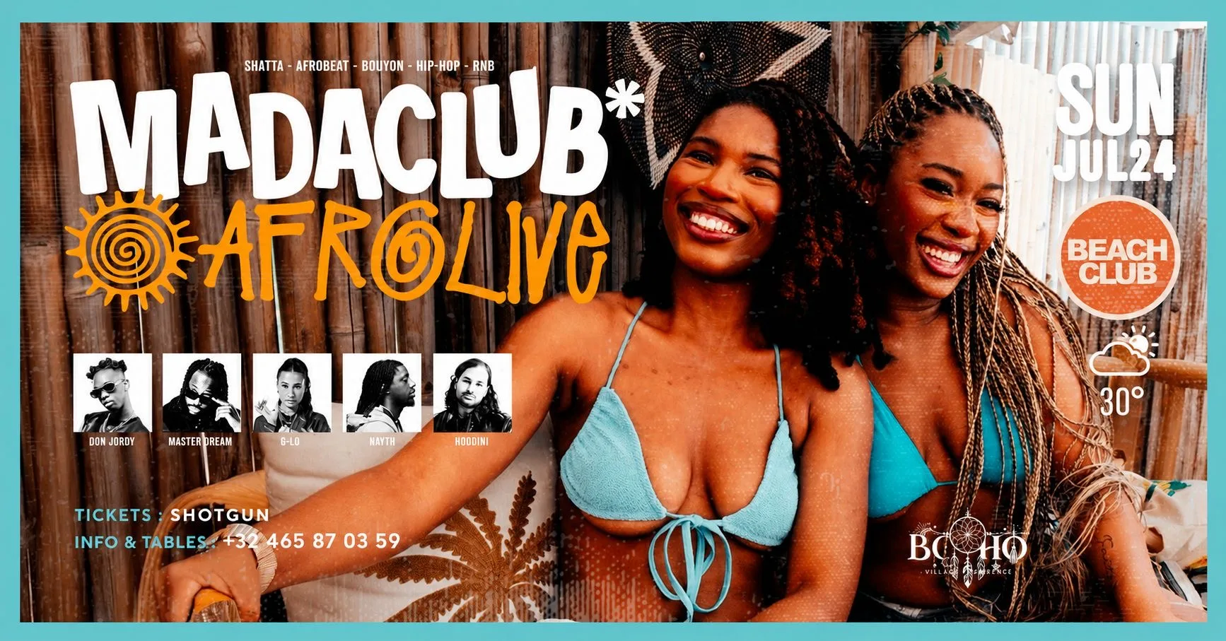 Mada Club X Afro Live - Beach Club Party