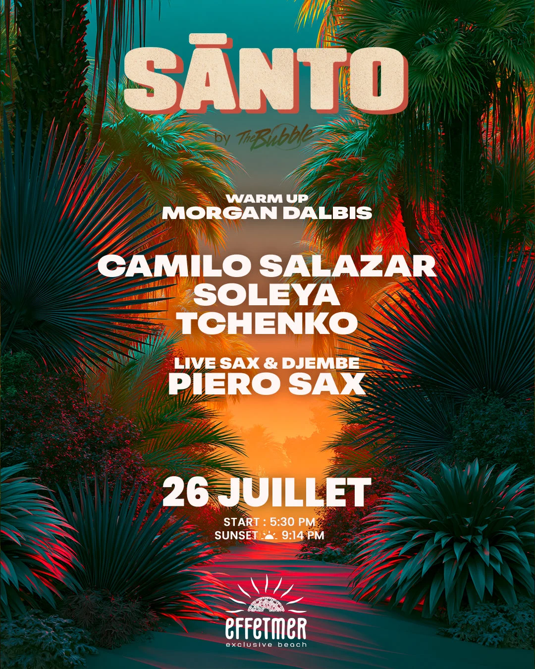 Santo 26 Juillet - Your Sunday Ritual On The Beach