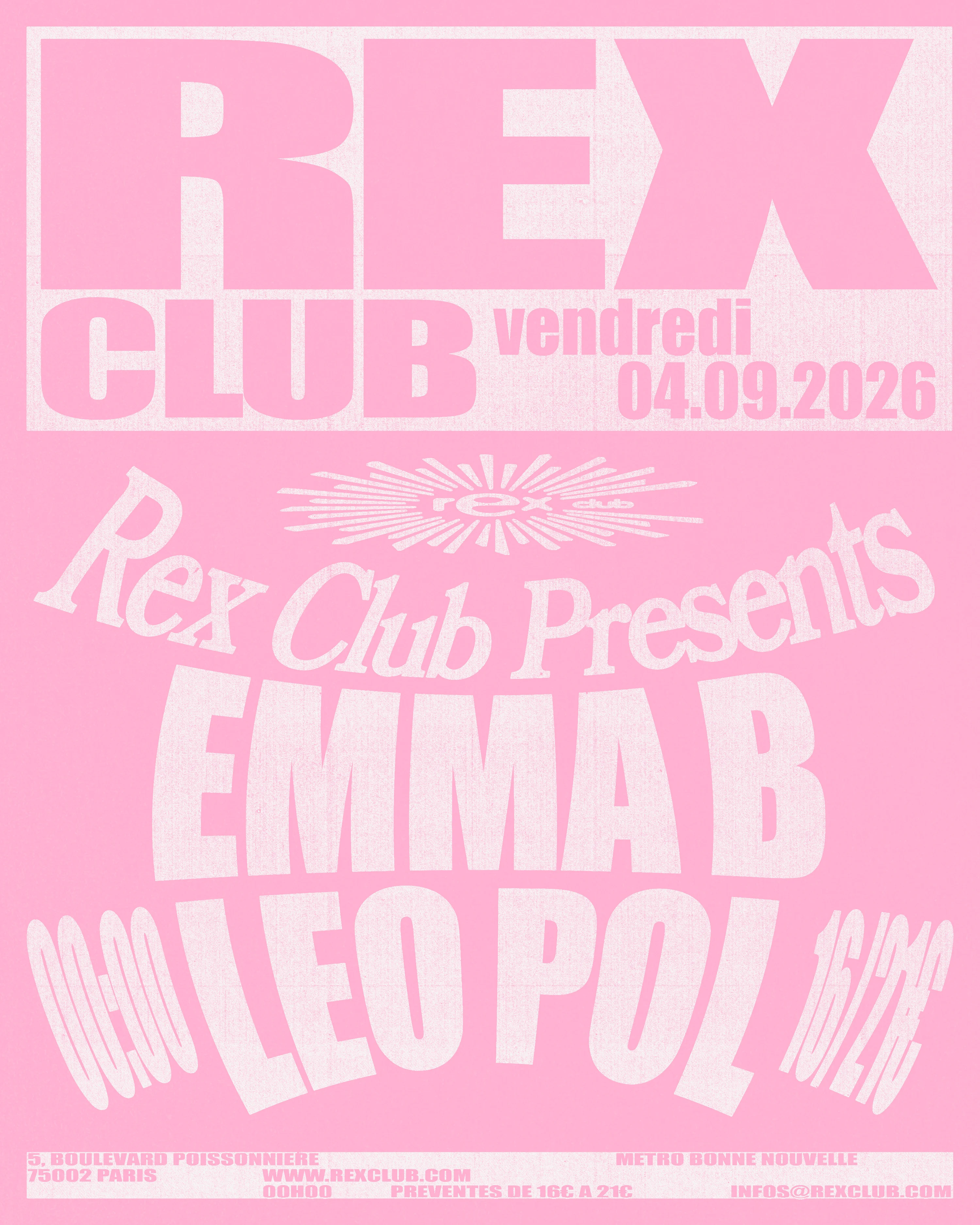 Rex Club Presents: Emma B, Leo Pol