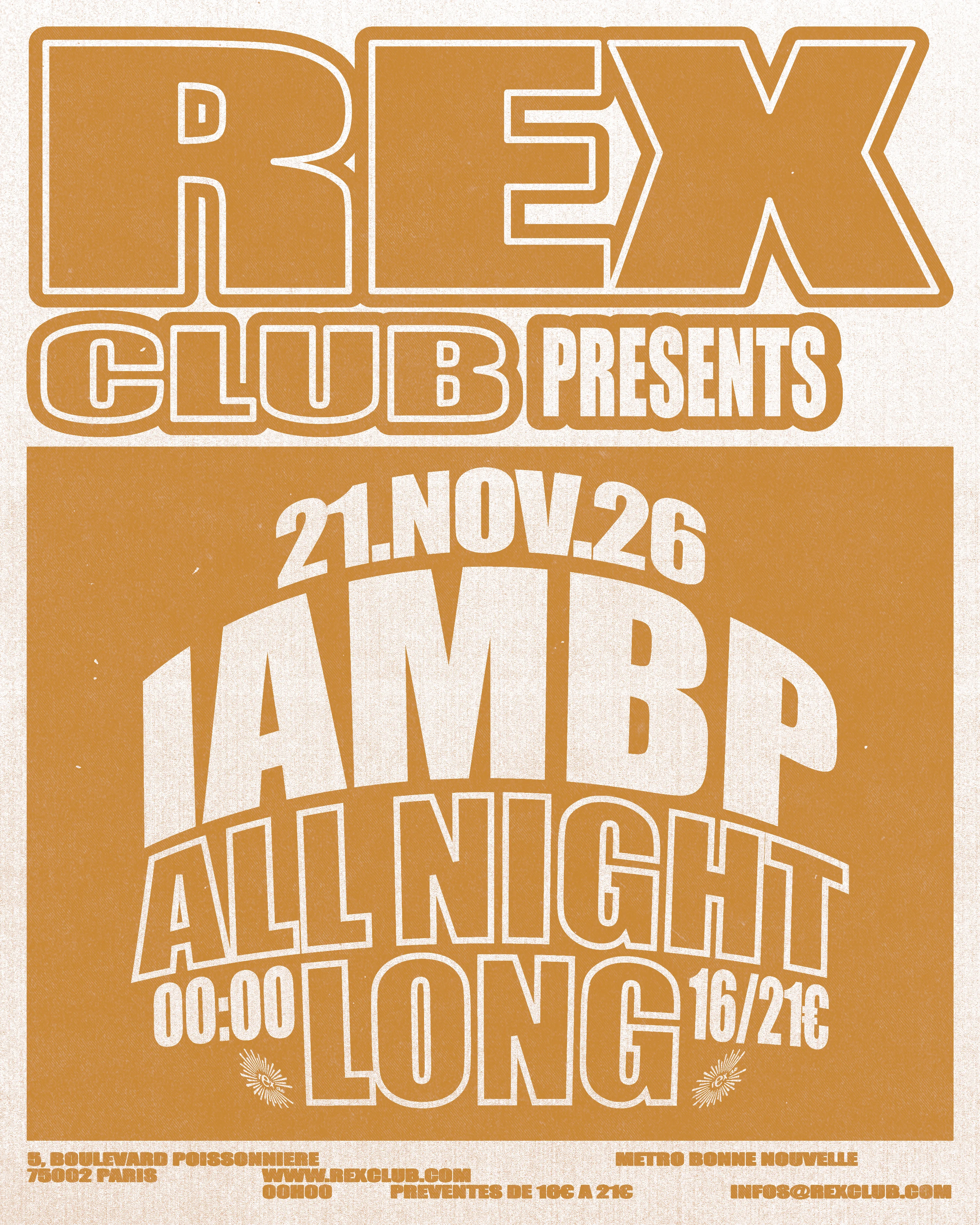 Rex Club Presents: Iambp All Night Long