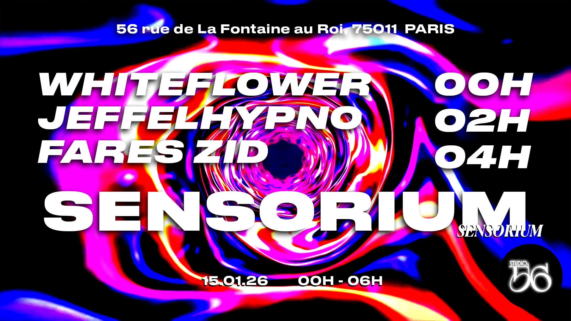 Sensorium W/ Whiteflower, Jeffellhypno,Fares Zid