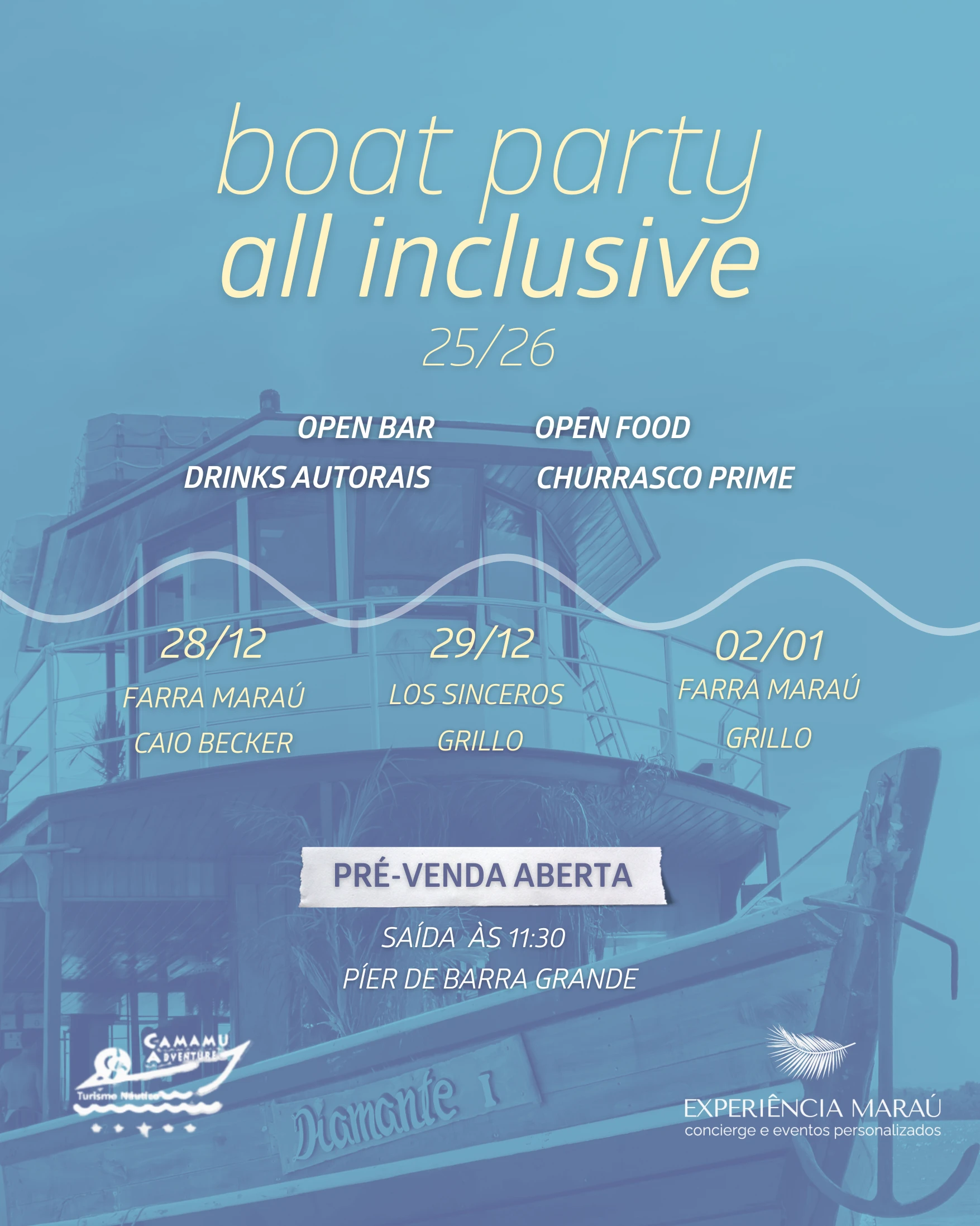 Boat Party All Inclusive 29/12/2025