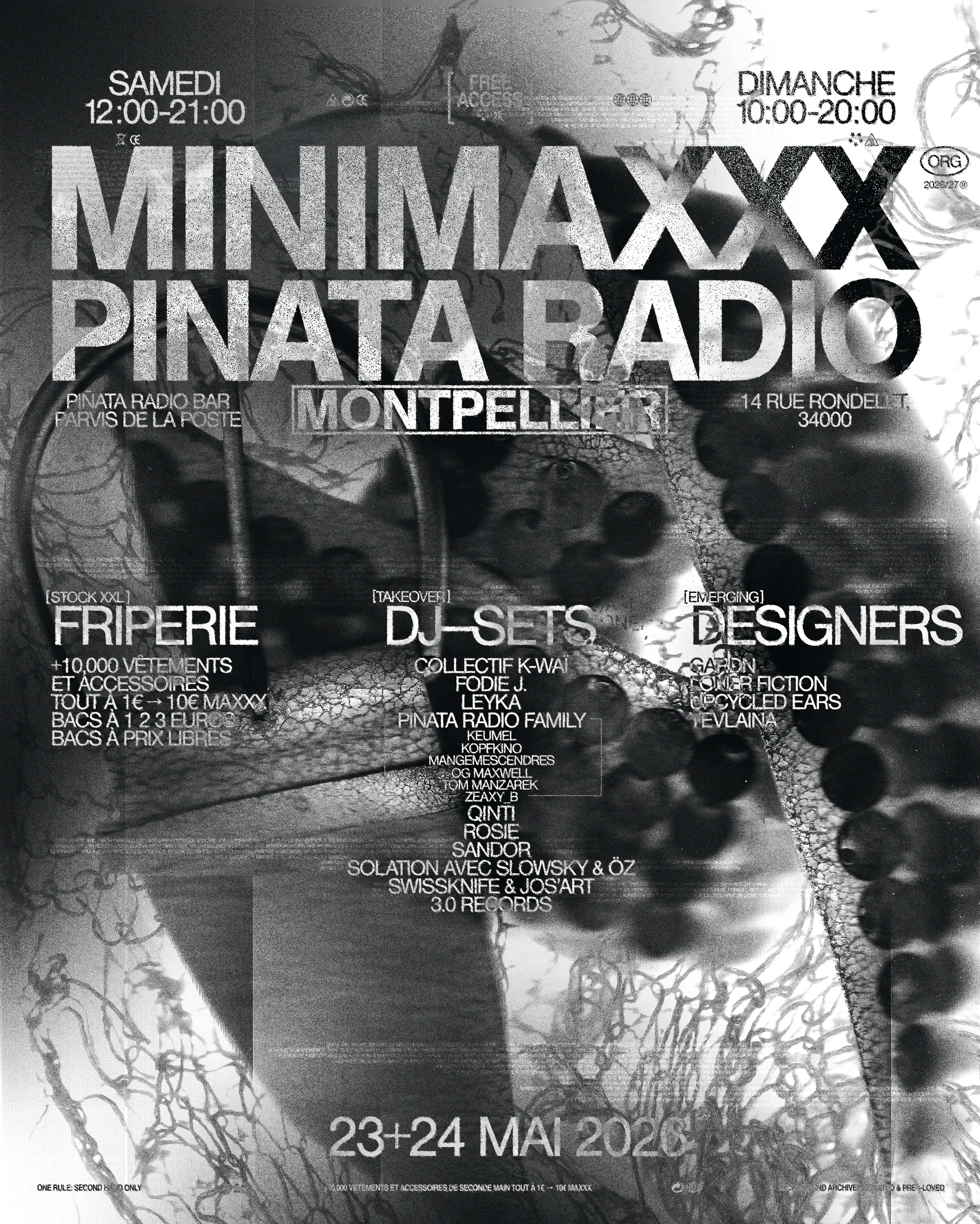 [Montpellier] Friperie + Dj-Sets + Designers W/ Piñata Radio