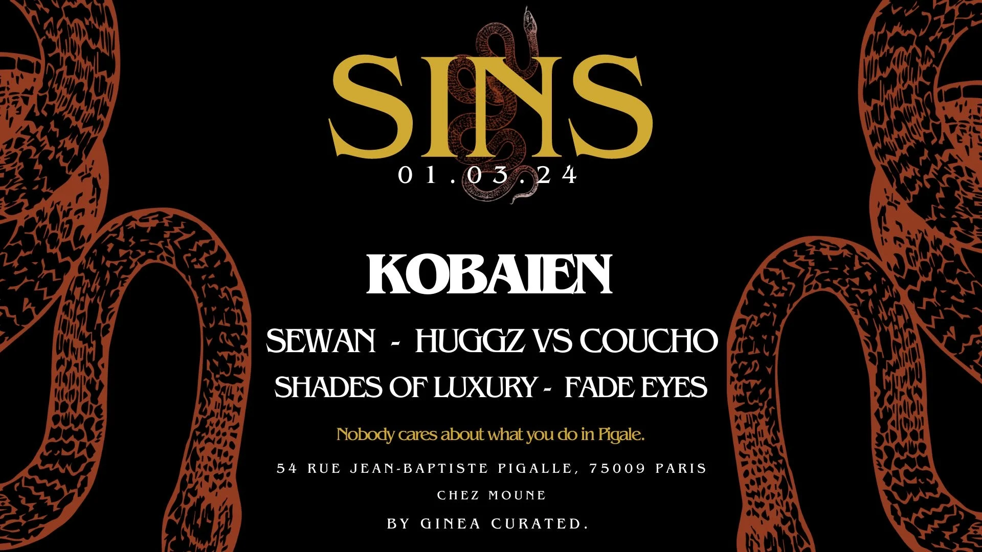 Sins Curated @Chezmoune - Friday 01.03