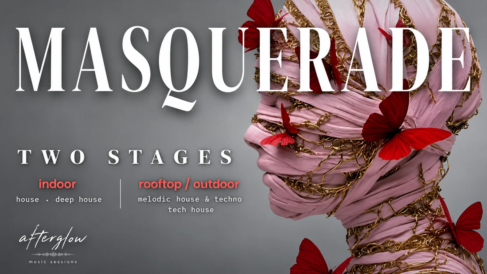 🎭 Masquerade · Two Stages · Rooftop&Indor ·2 Moods One Night