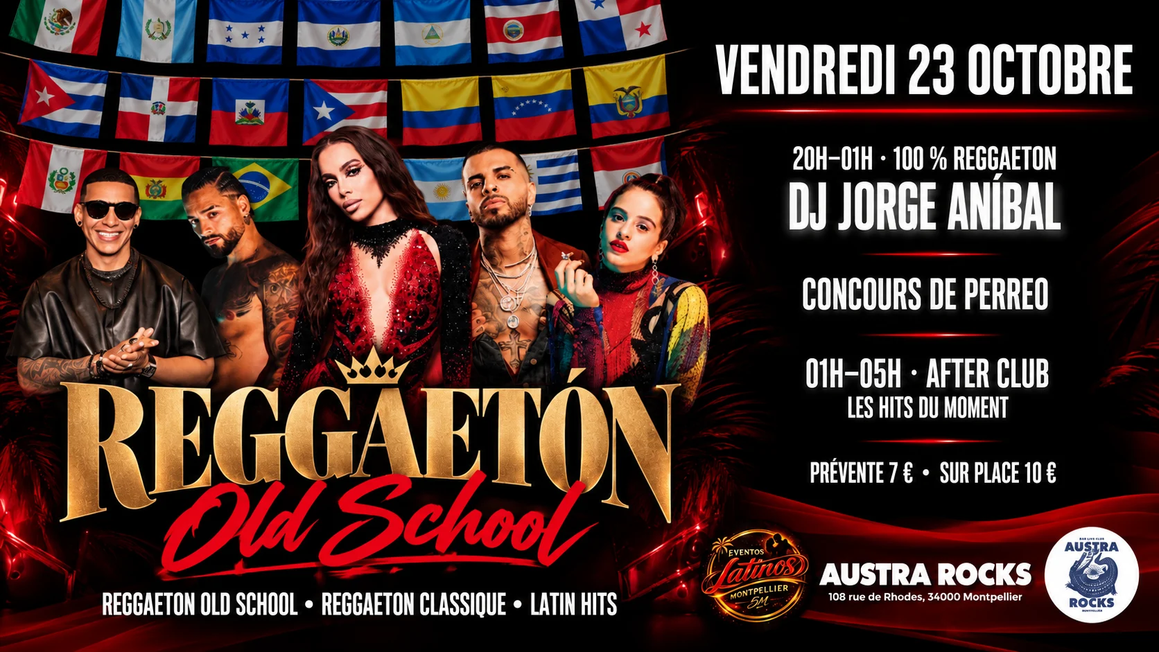 100% Reggaeton • Vendredi 23 Octobre 📍 Club Austra Rocks