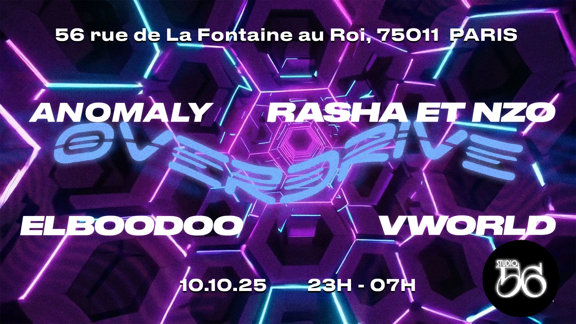 Overdrive  W/ Anømaly,N-Zo,Rasha,Elboodoo , Vworld