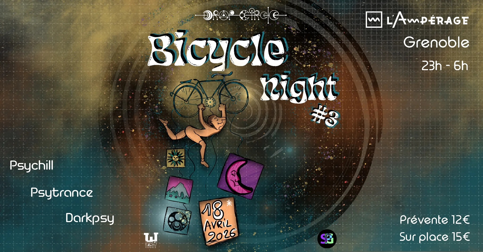 Bicycle Night #3 - Drop Circle Invite La Spg
