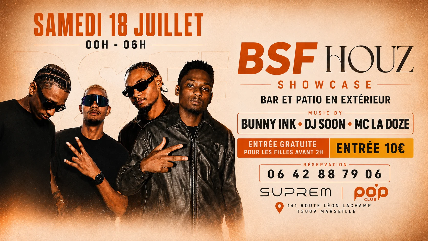 Bsf / Houz En Showcase Ce Samedi 18 Juillet 2026