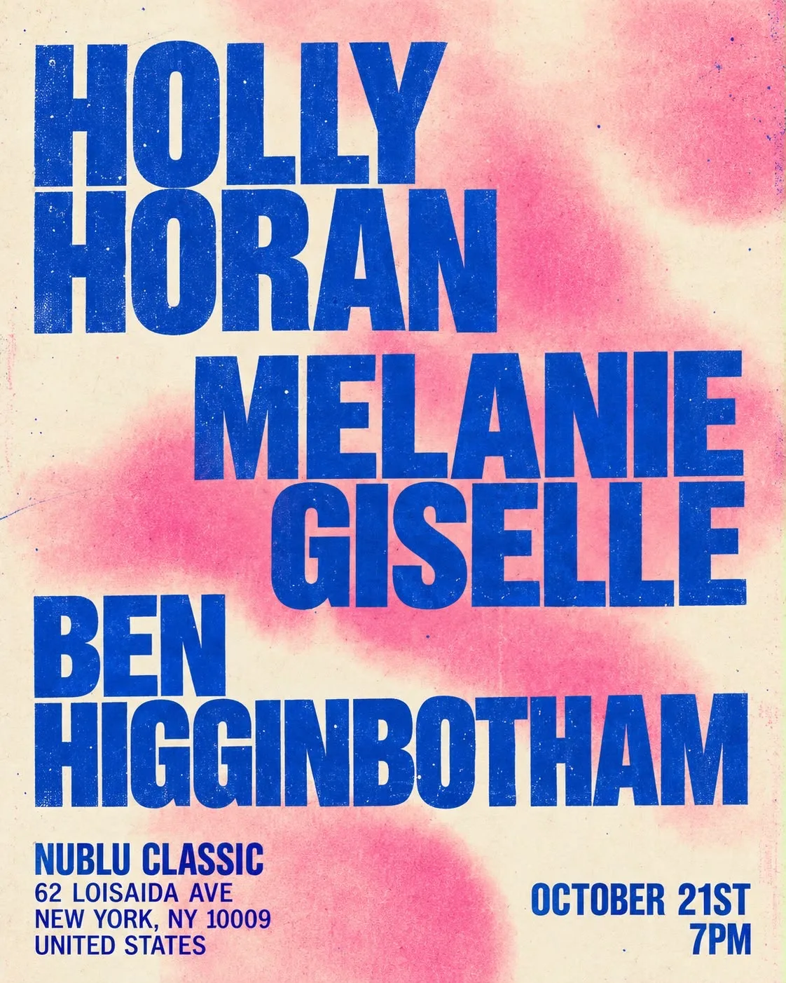 Holly Horan, Melanie Giselle, Ben Higginbotham