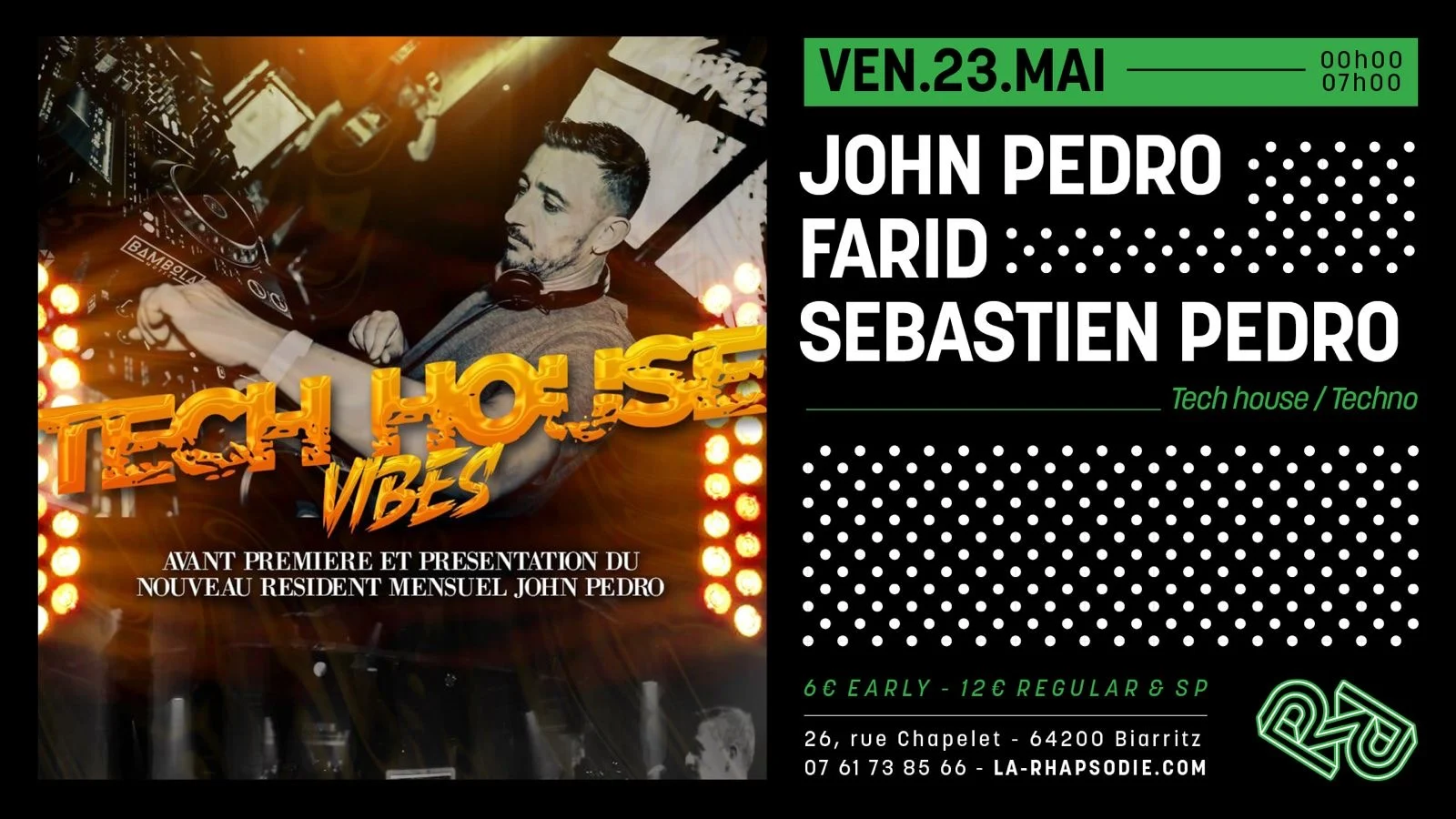 Tech House Vibes : John Pedro • Farid • Sebastien Pedro