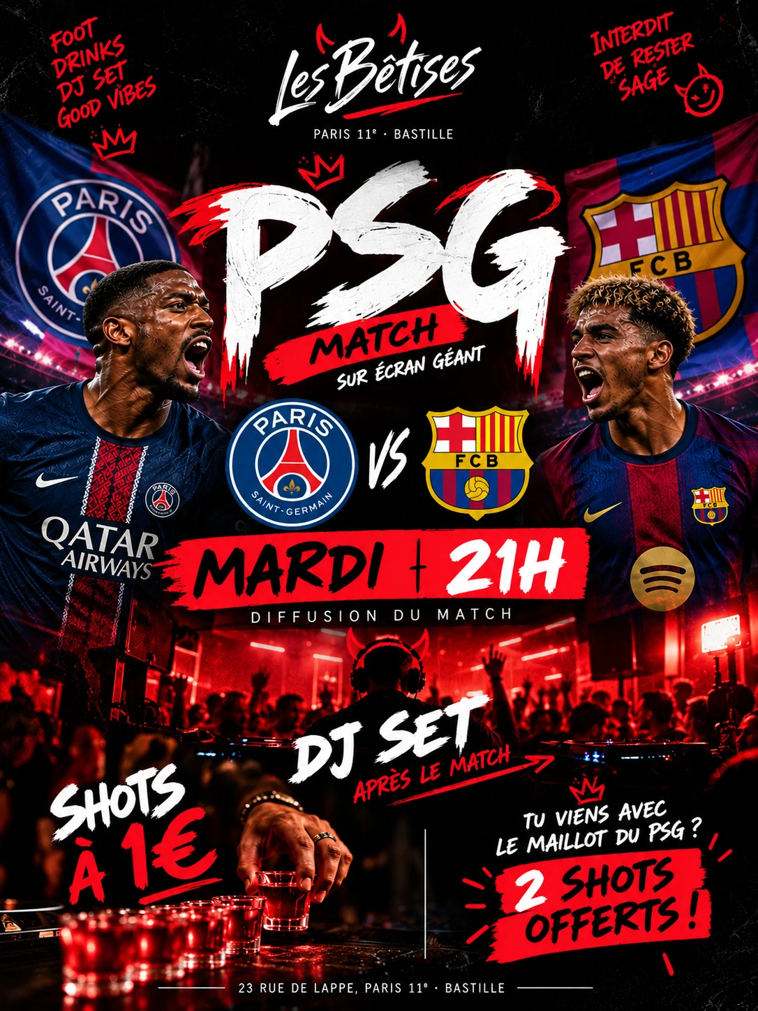 ⚽ Psg 🆚 Fc Barcelone | Match & Dj Set 🔥 | Les Bêtises