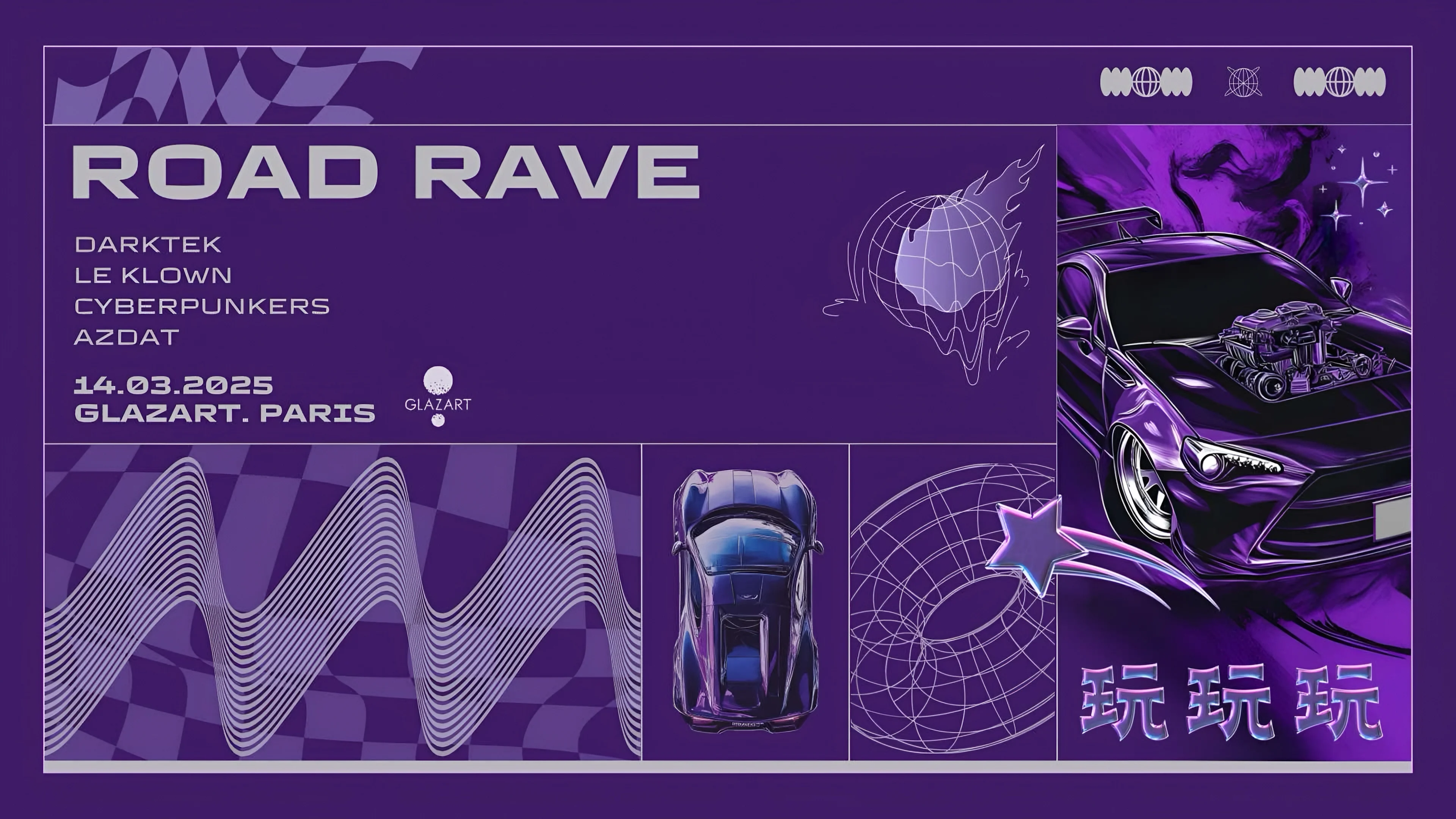 Roadrave : Azdat - Darktek - Cyberpunkers - Le Klown