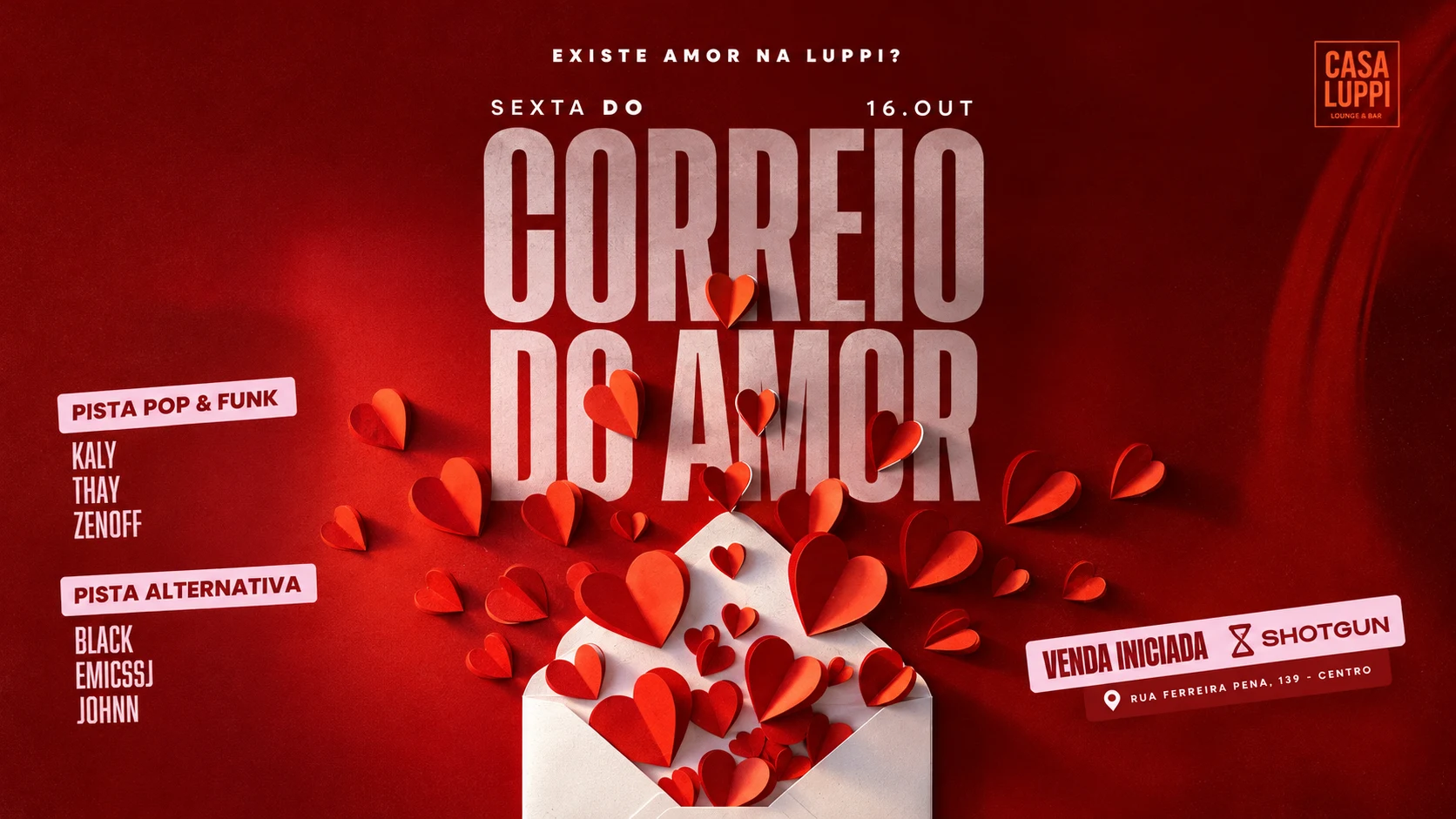 Correio Do Amor - Pista Pop/Funk E Pista Edm/Eletronica