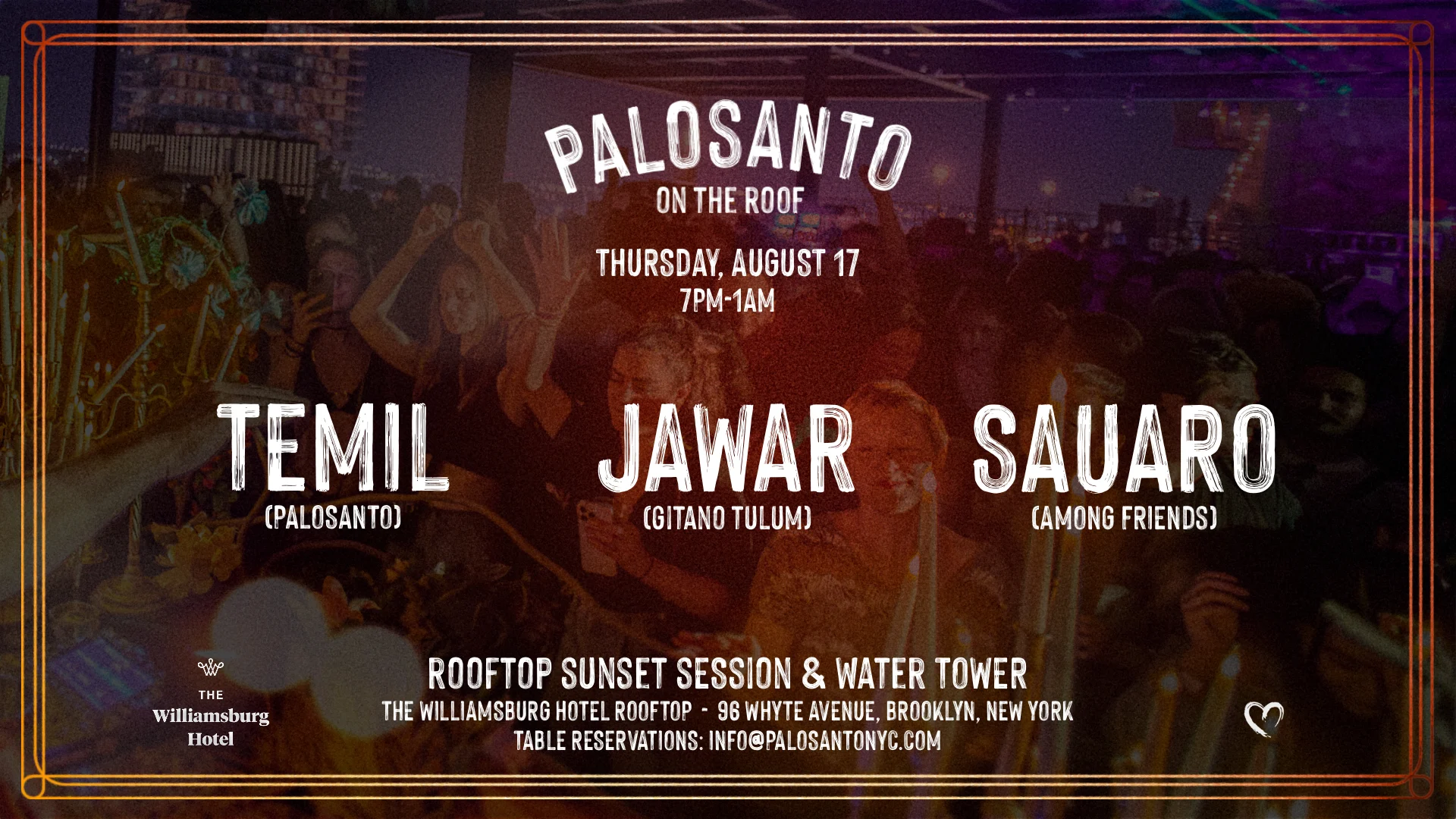 8.17 Palosanto On The Roof: Temil, Jawar, Sauaro