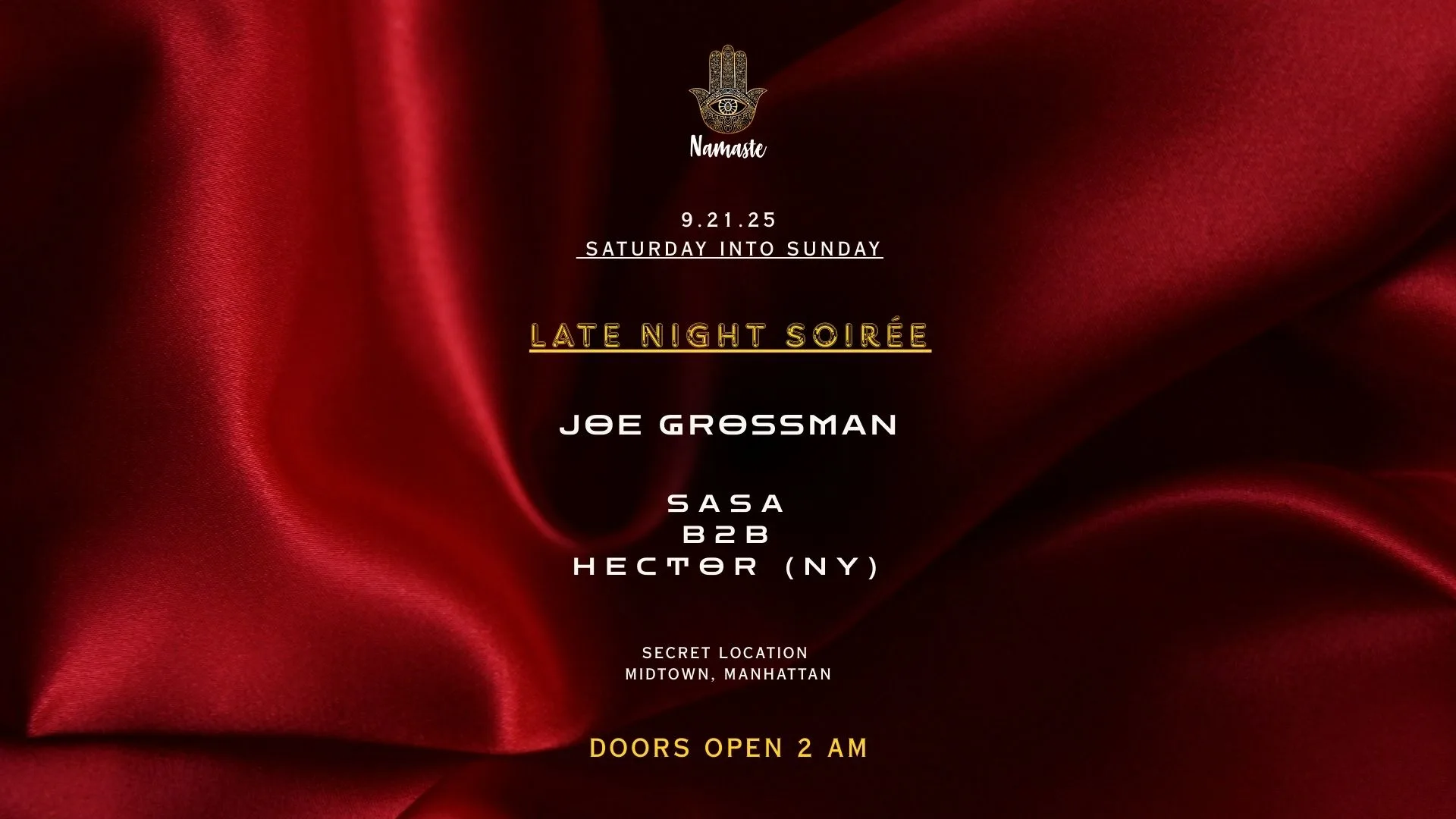 Late Night Soirée W/ Joe Grossman, Sasa & Hector (Ny)