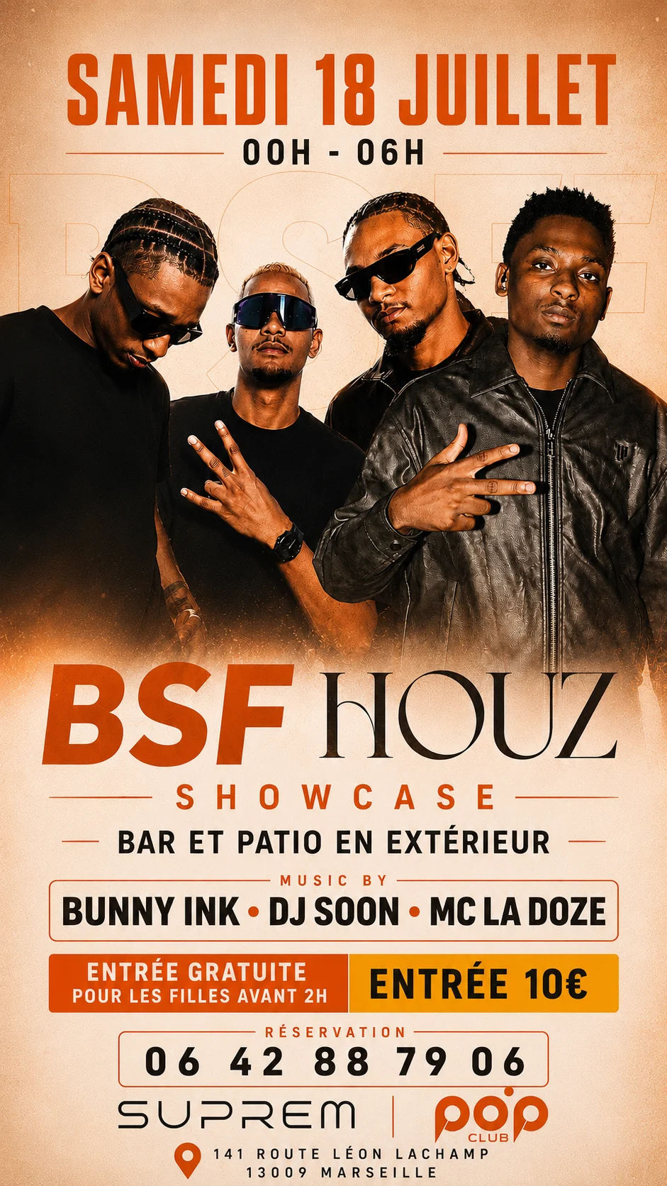 Bsf / Houz En Showcase Ce Samedi 18 Juillet 2026