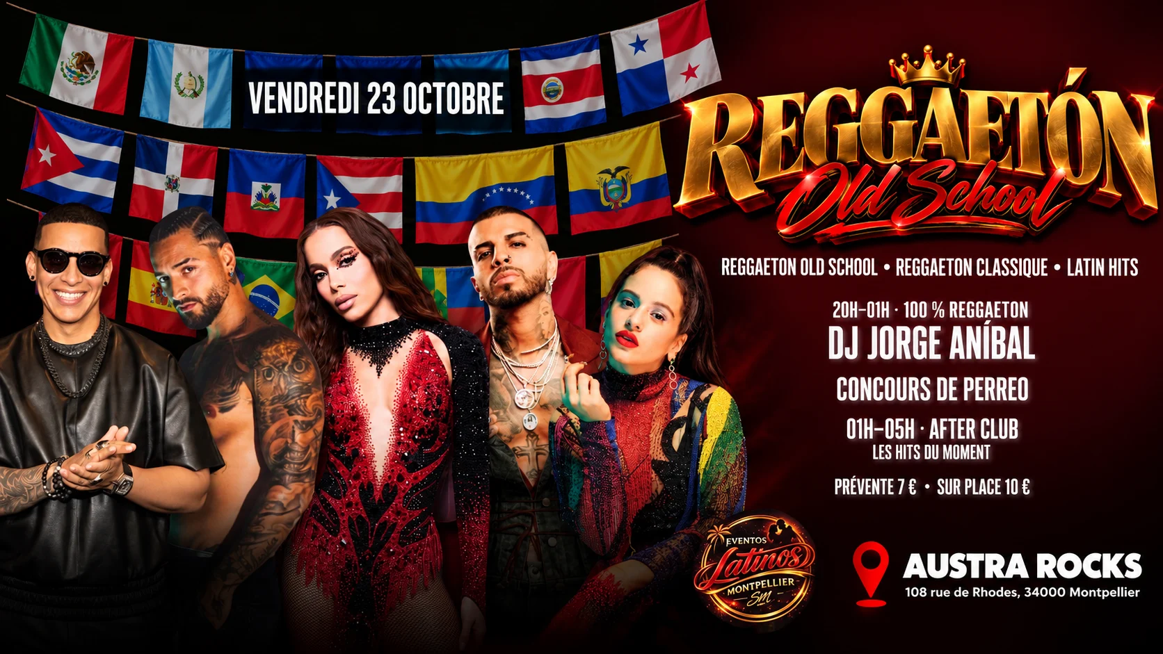 100% Reggaeton • Vendredi 23 Octobre 📍 Club Austra Rocks