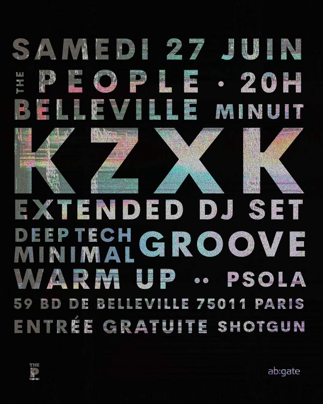 Ab:Gate X The People Belleville : Kzxk Extended Dj Set