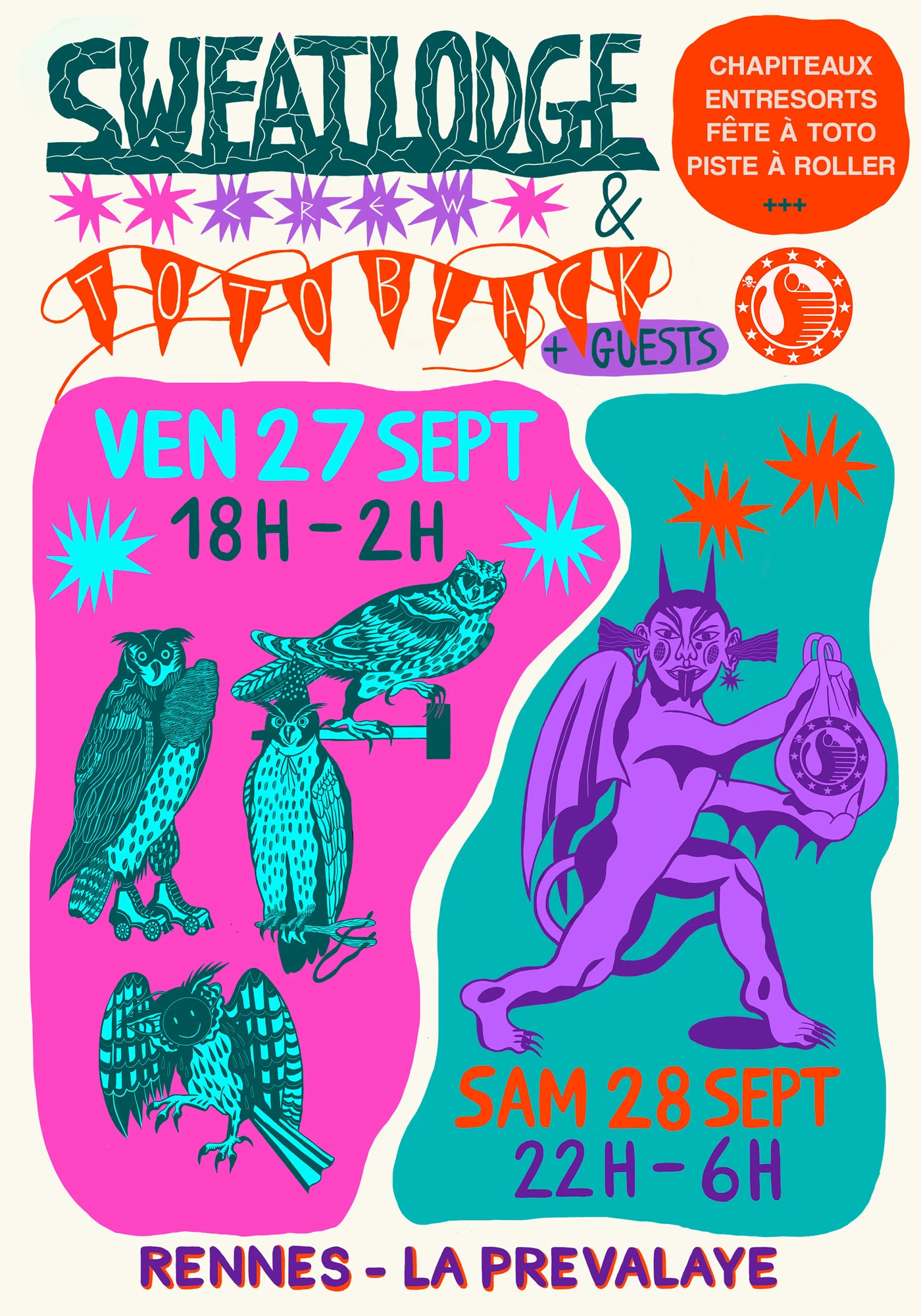 Sweat Lodge Party // Toto Black Full Crew + Guests @ Rennes