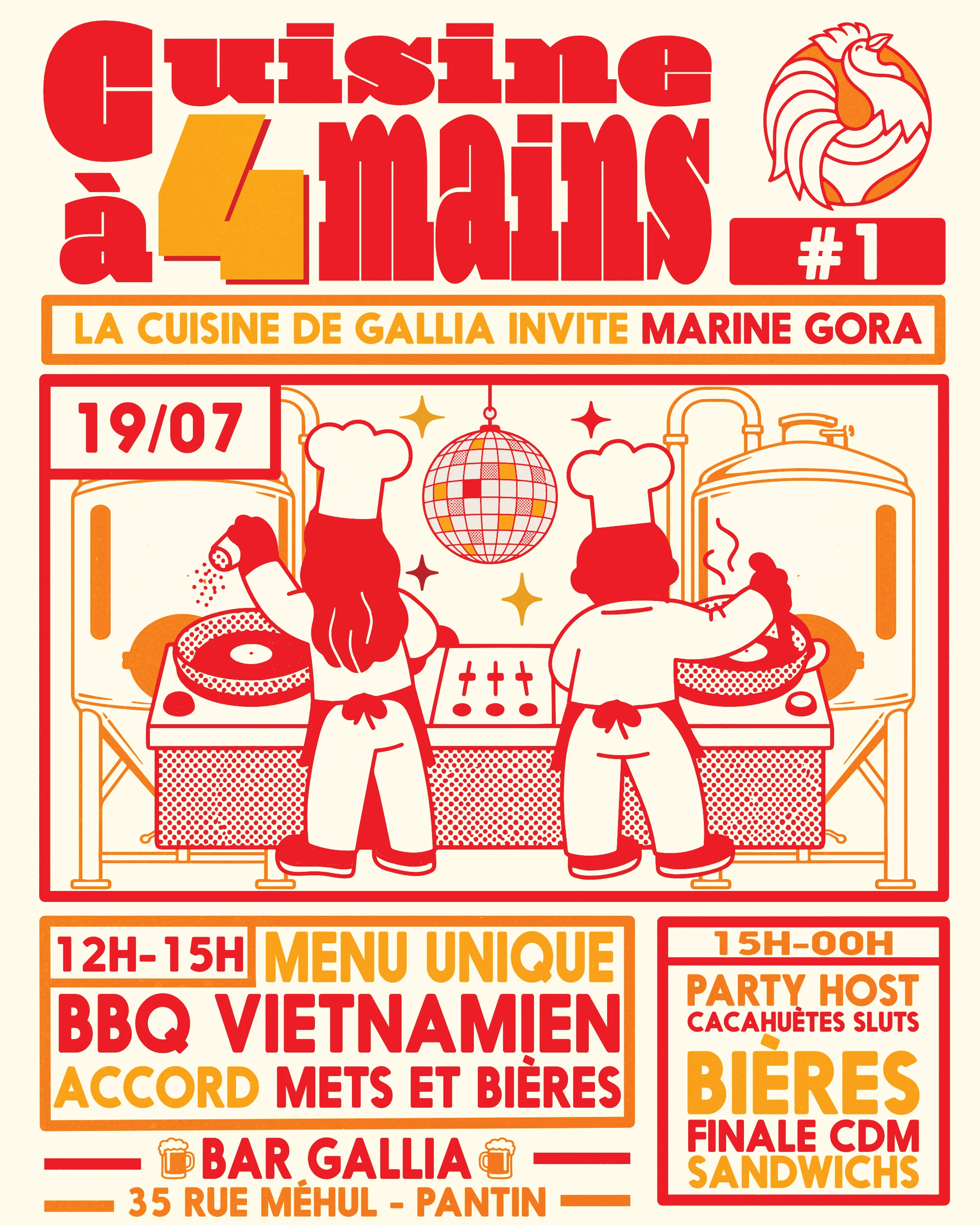 Cuisine A 4 Mains, Cacahuetes Sluts & Finale Cdm @Bar Gallia