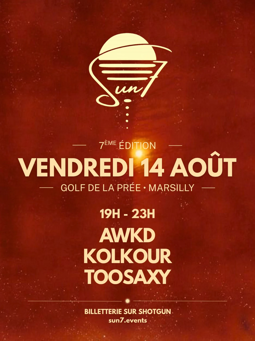 Sun7 #7 - Golf De La Prée - 14 Août 2026