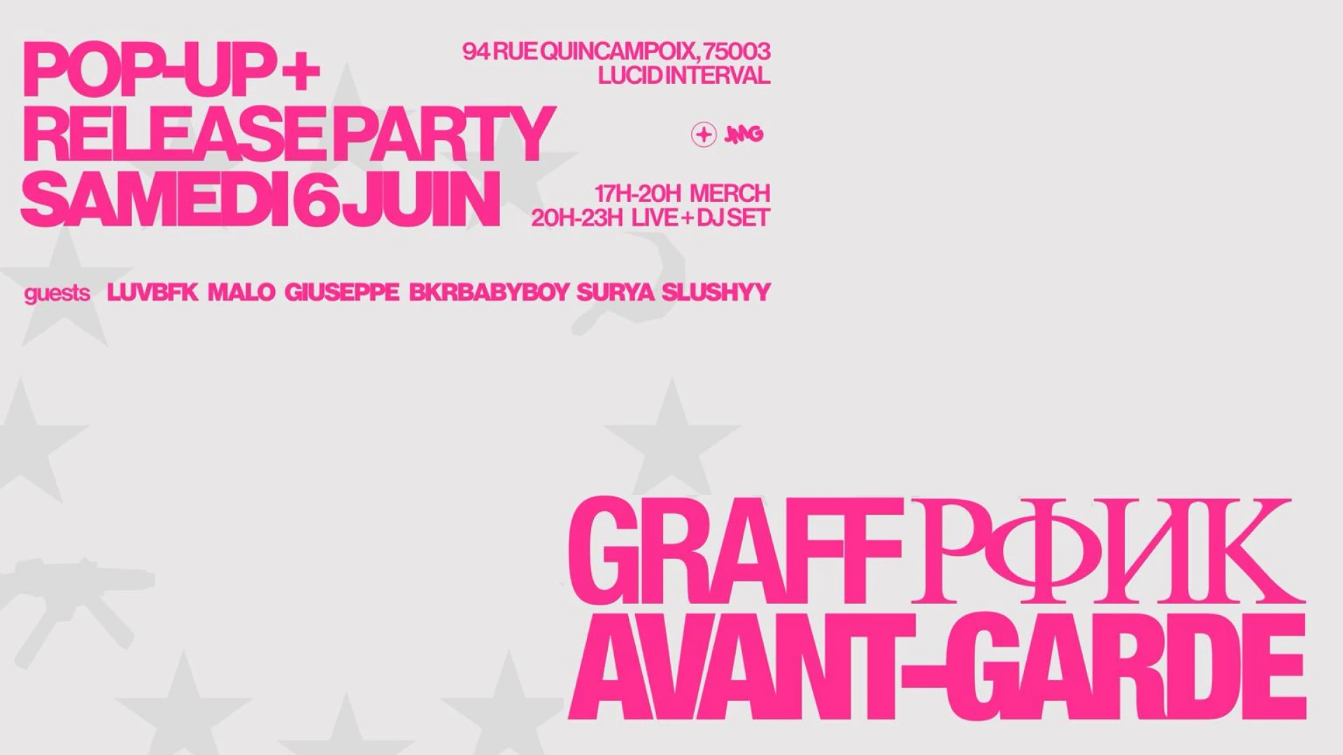 Graff Pink Avant-Garde Release Party