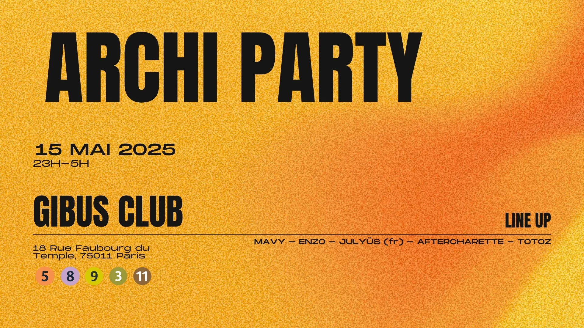 Archiparty | 15 Mai | @Gibus