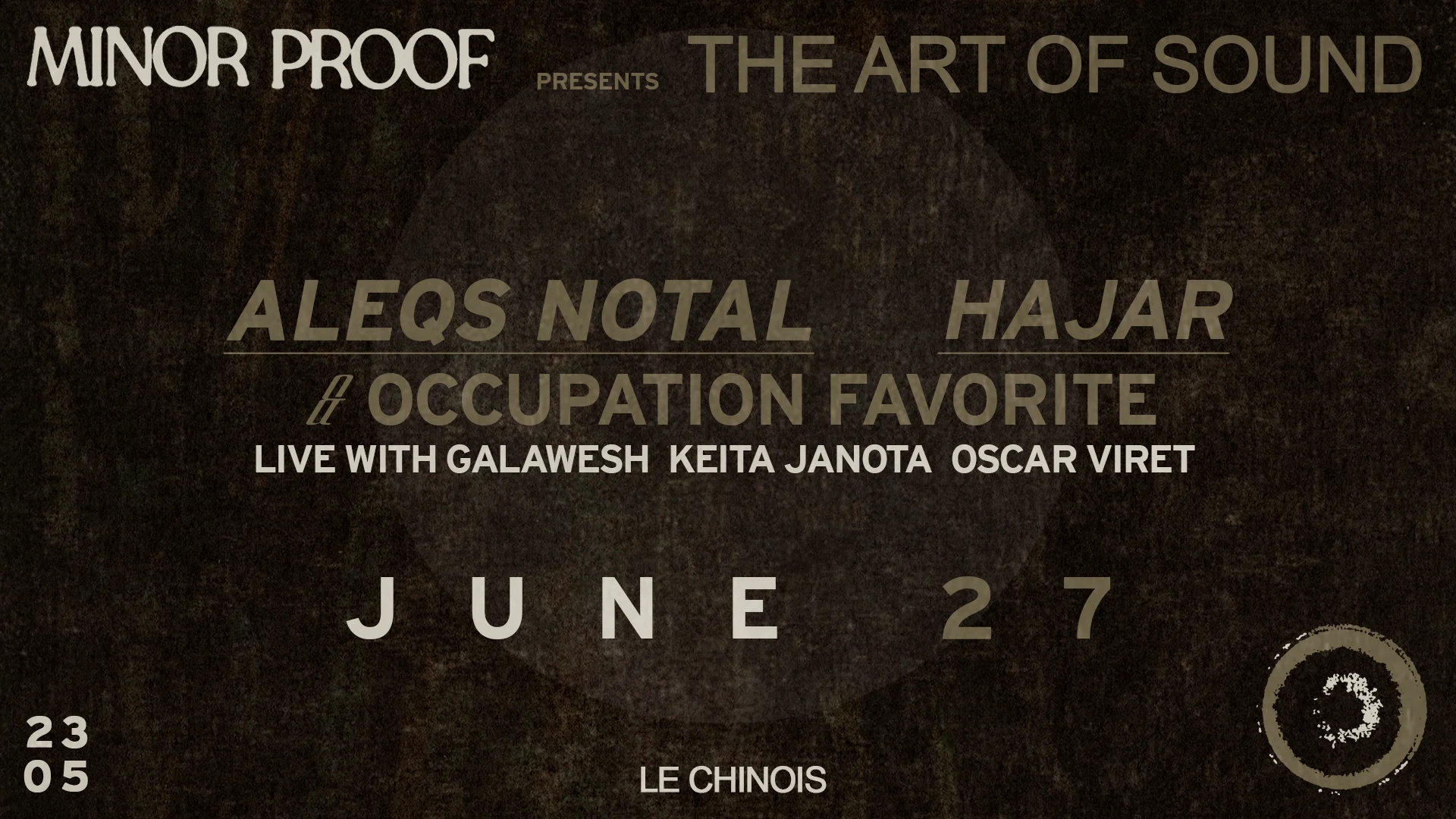 Minor Proof: Aleqs Notal, Hajar, Occupation Favorite (Live)