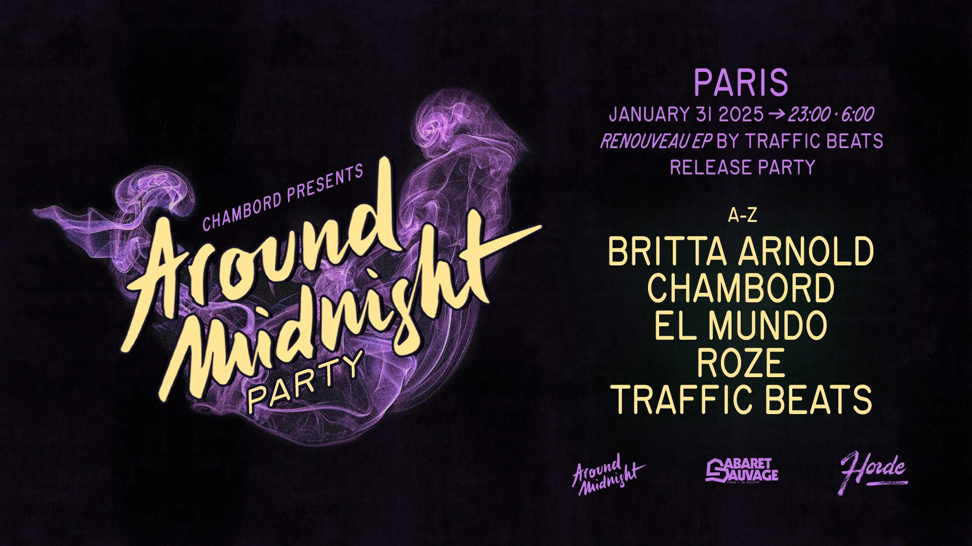 Around Midnight : Britta Arnold, Chambord, El Mundo & More