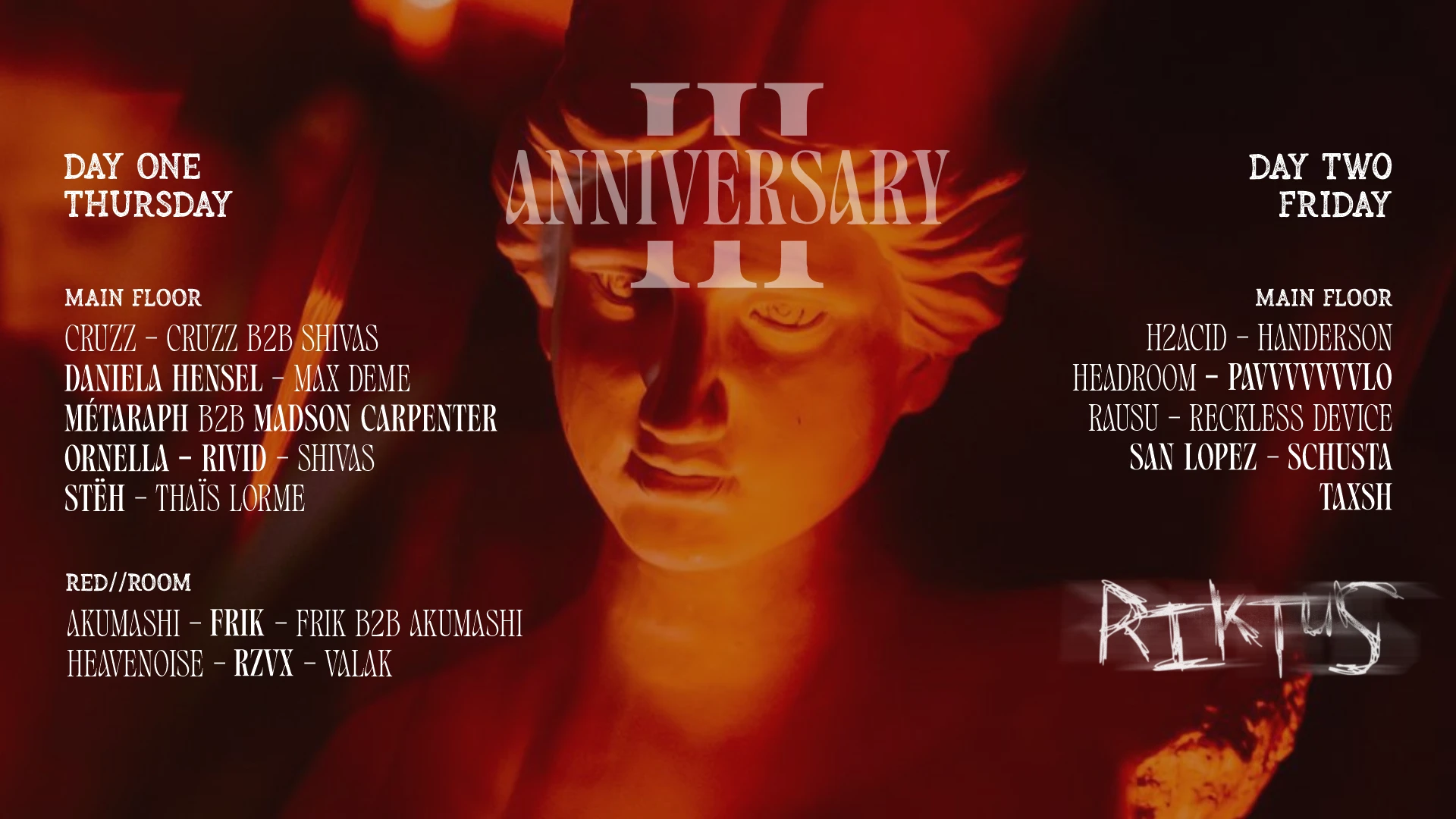 Riktus | 3 Years Anniversary Weekender