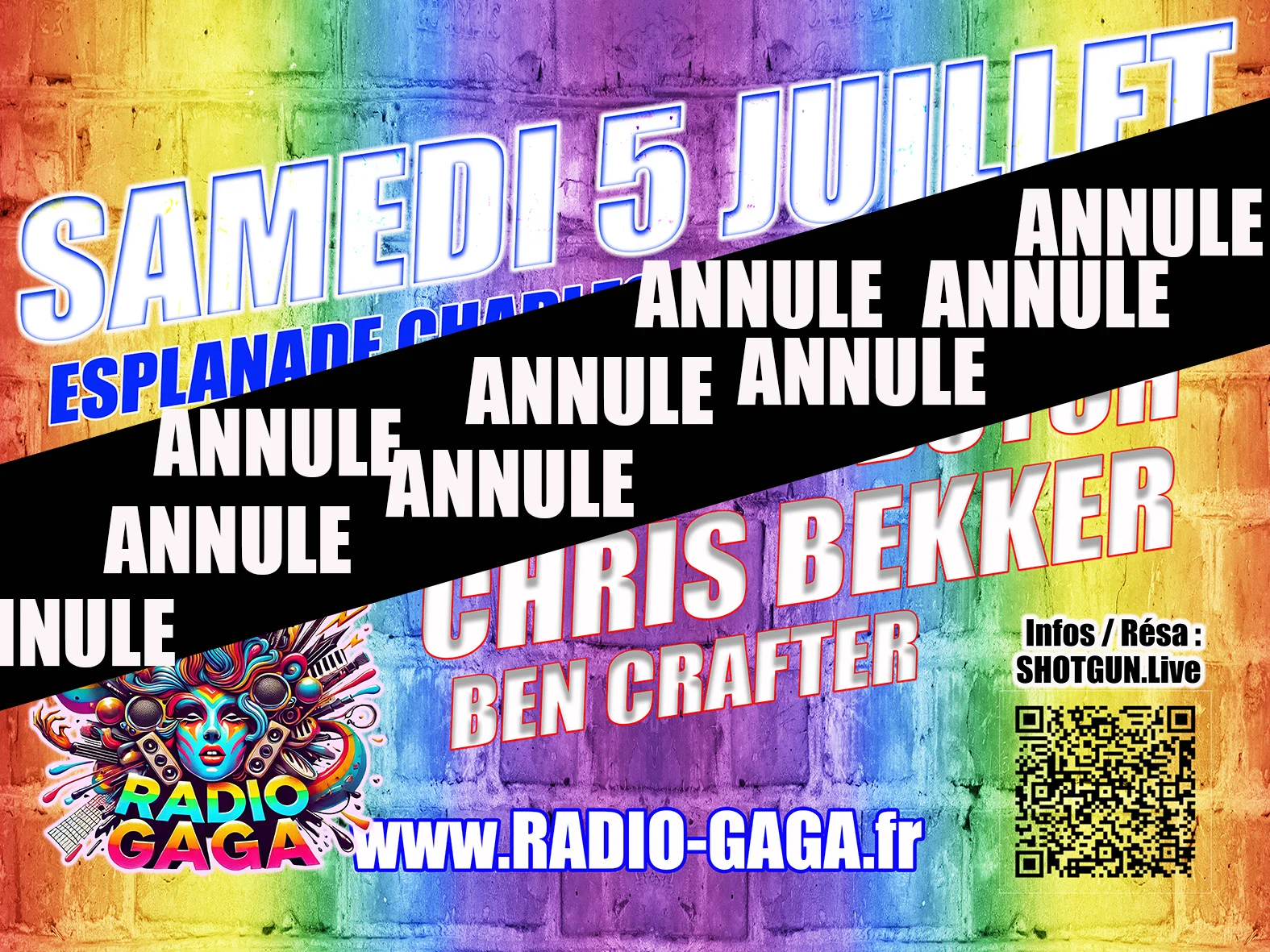 Annulation - Radio Gaga "After Pride" Nîmes