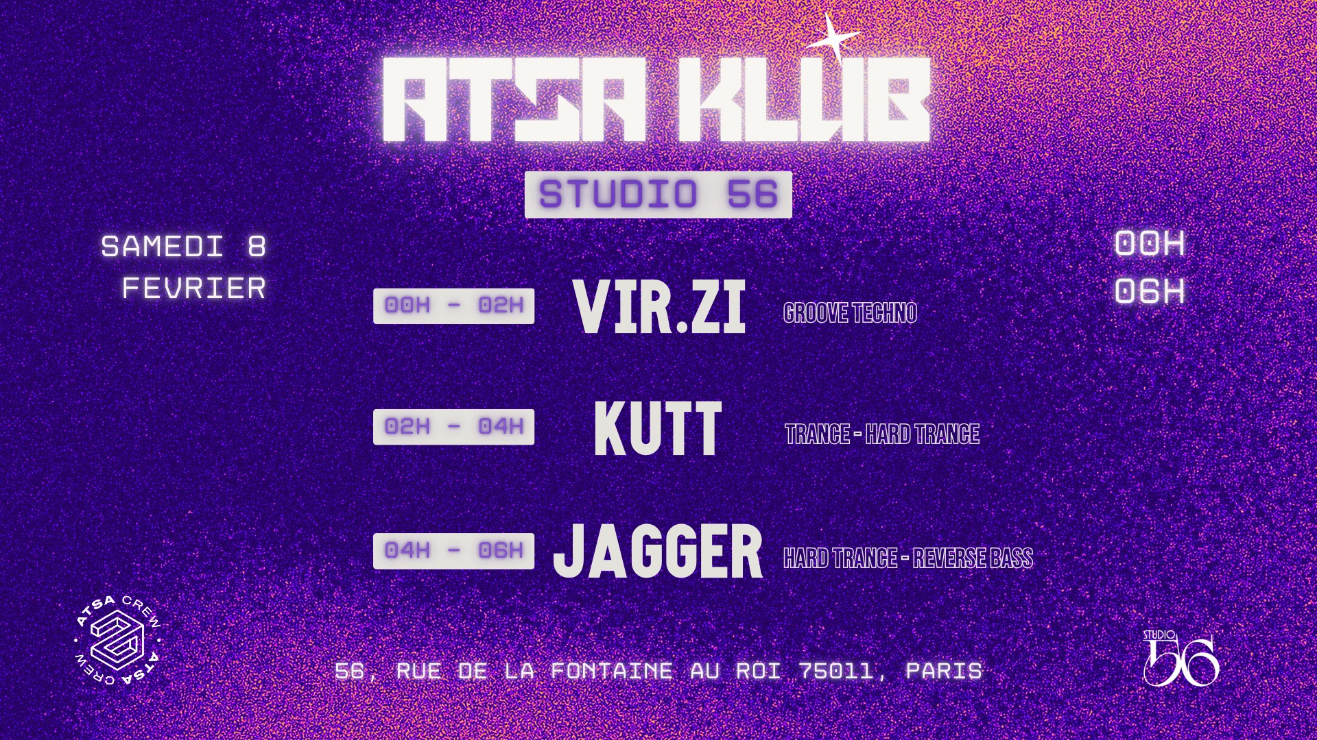 Atsa Klub #1 Invite Vir.Zi, Kutt & Jagger