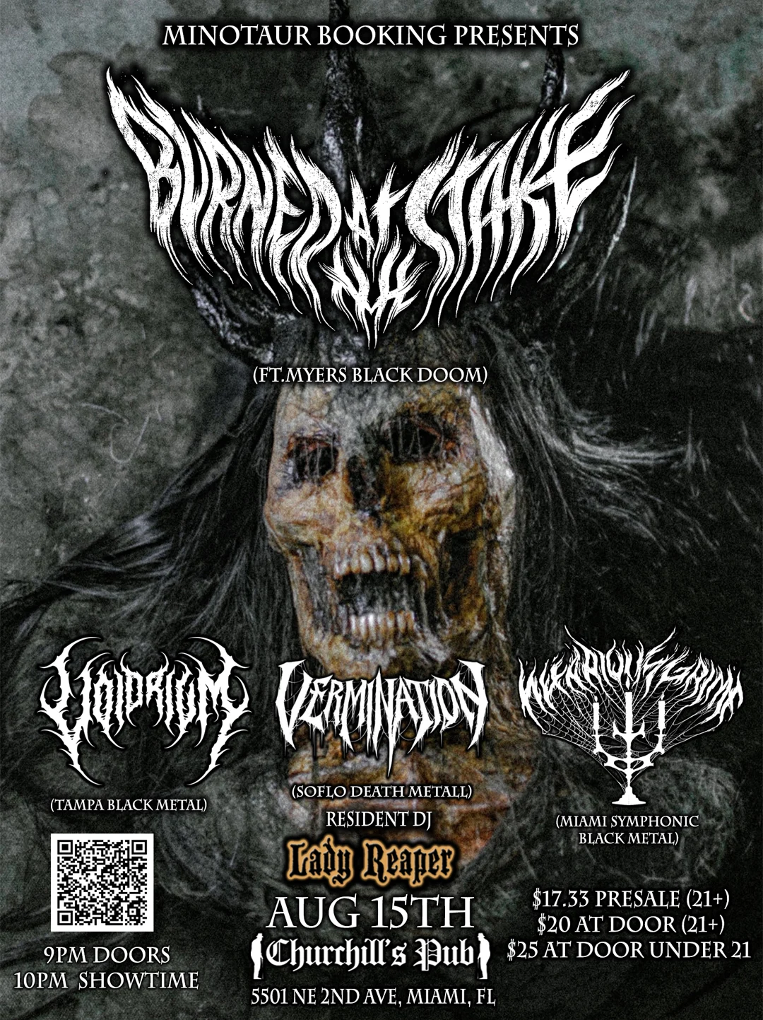 Minotaur Booking Presents: Burned At The Stake W/Voidrium