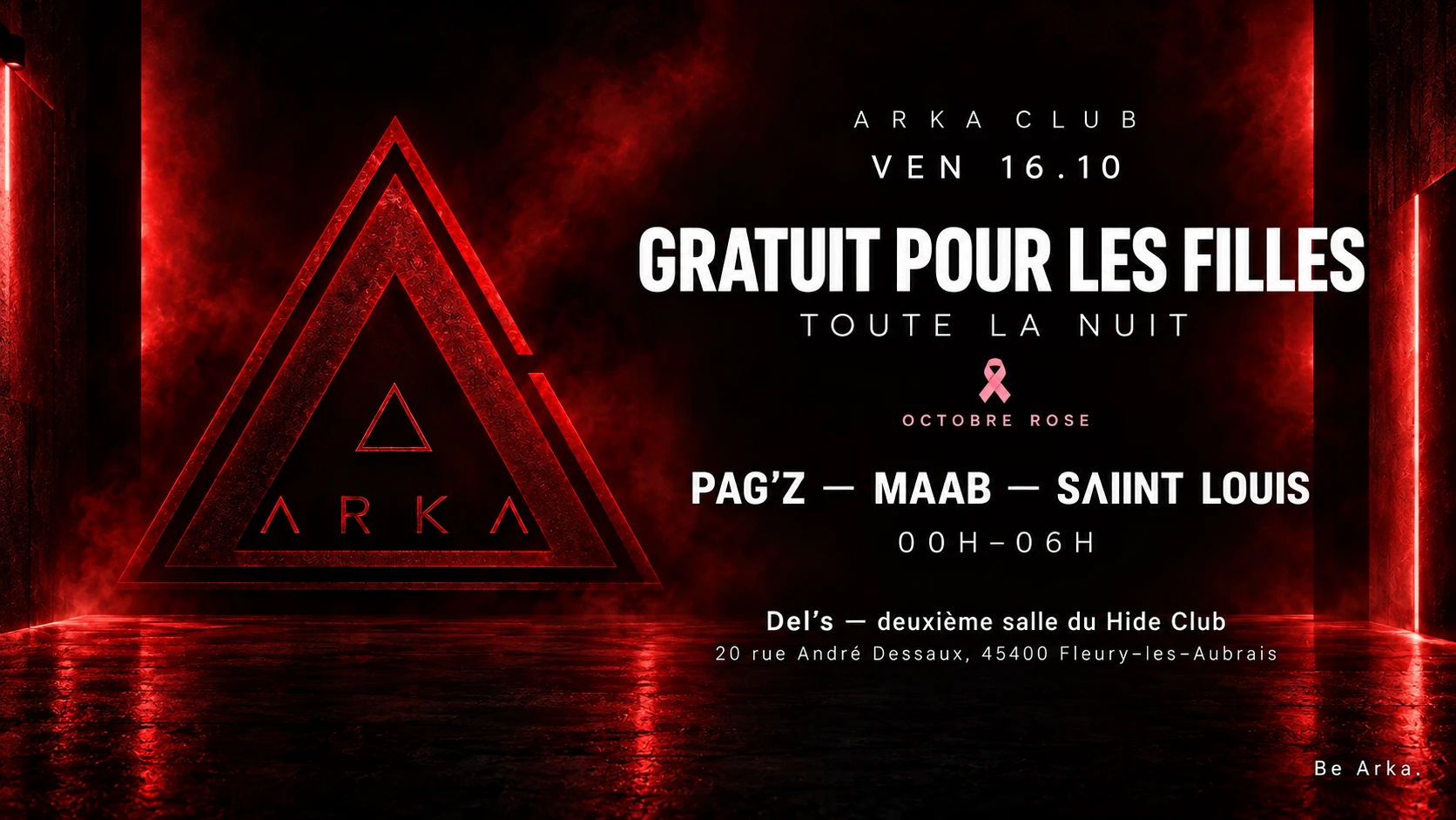 Arka Club — 16.10 [Gratuit Pour Les Filles]